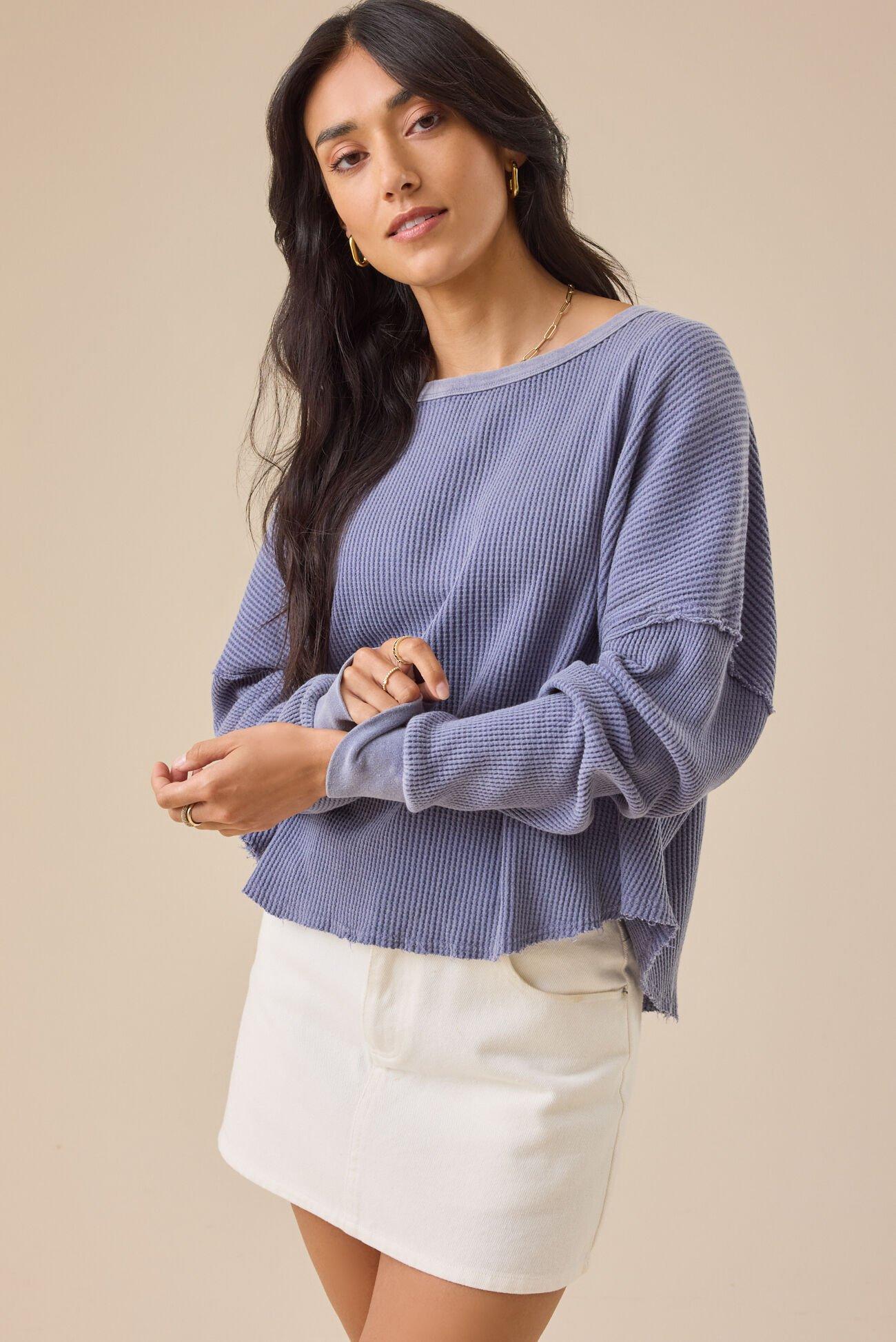 Cambry Waffle Knit Top Product Image