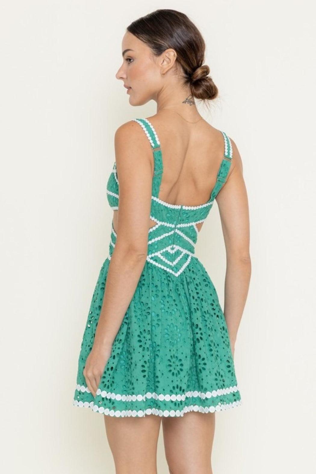 Eyelet Mini Dress Product Image