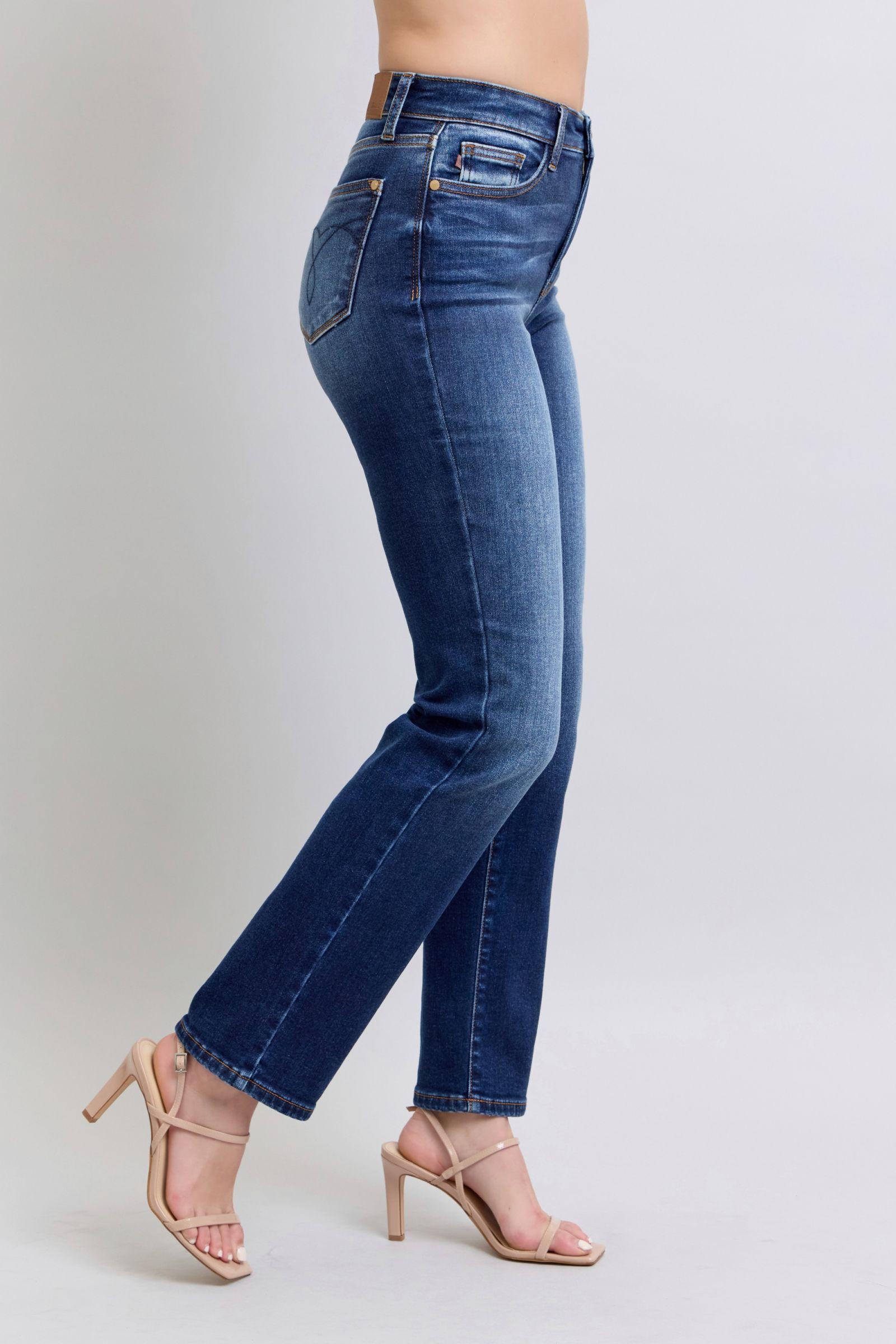 Jennifer Mid-Rise Washed Straight Leg Judy Blue Jeans - ONLINE EXCLUSIVE! Product Image