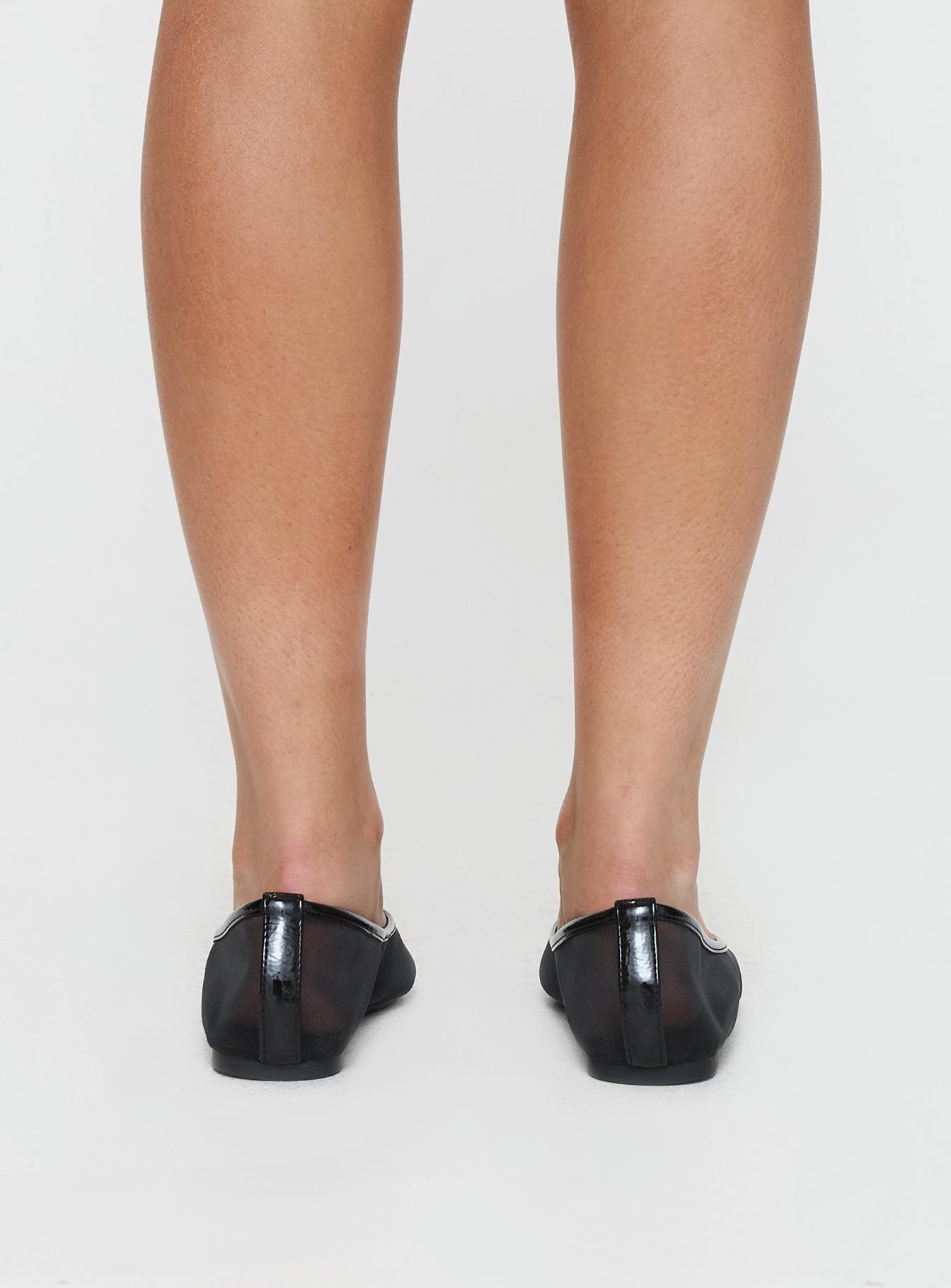 Therapy Arlo Ballet Flats Black Mesh Product Image