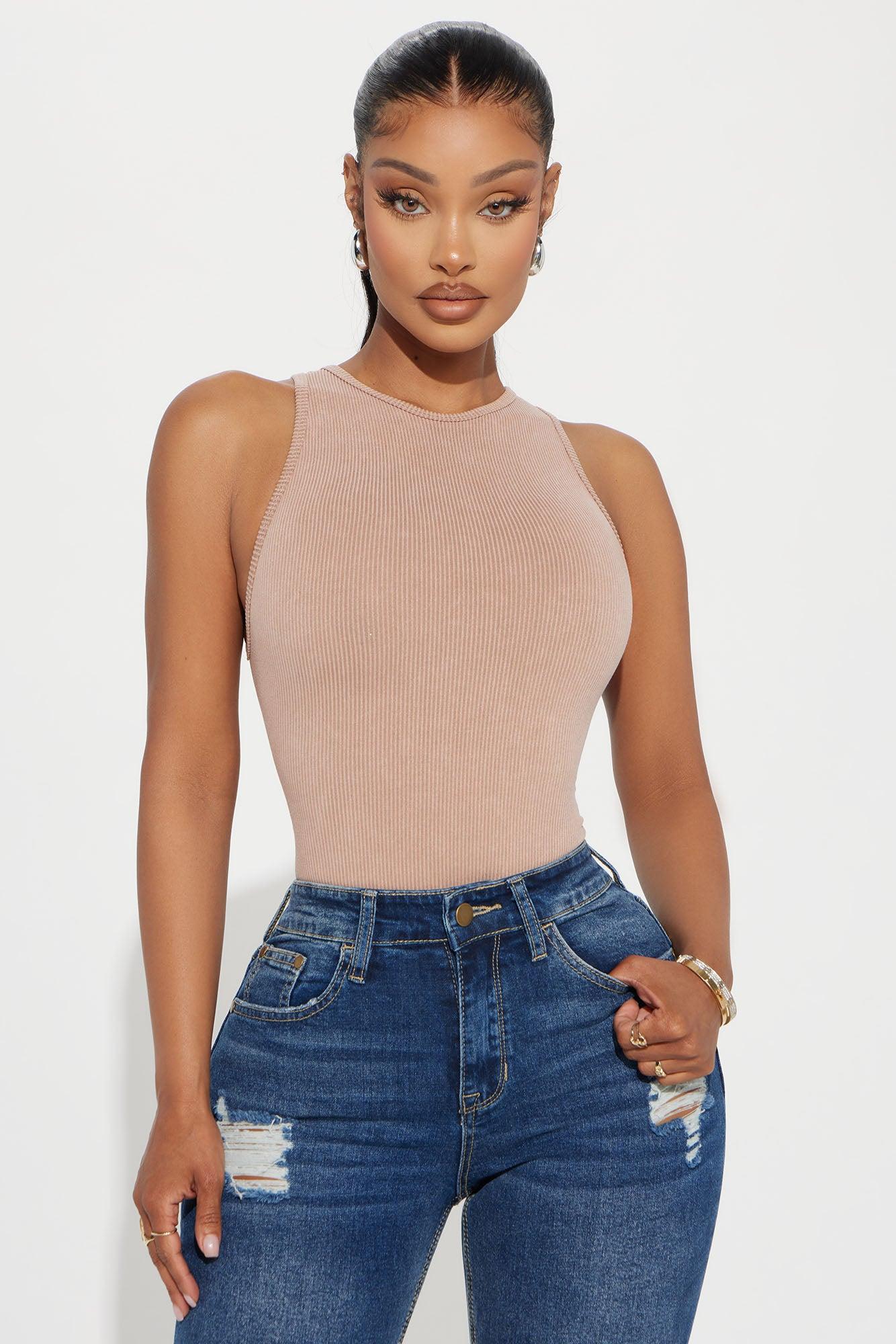 Sierra Seamless Bodysuit - Taupe Product Image