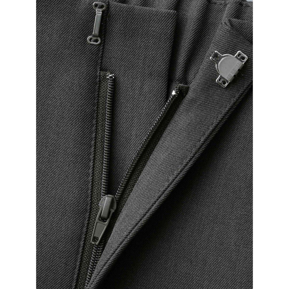 Plus Size Pleated Mid-Rise Straight Leg Pants Women DimGray At the Office Straight Leg Mid Rise Office Pants BloomChic 12/L Product Image