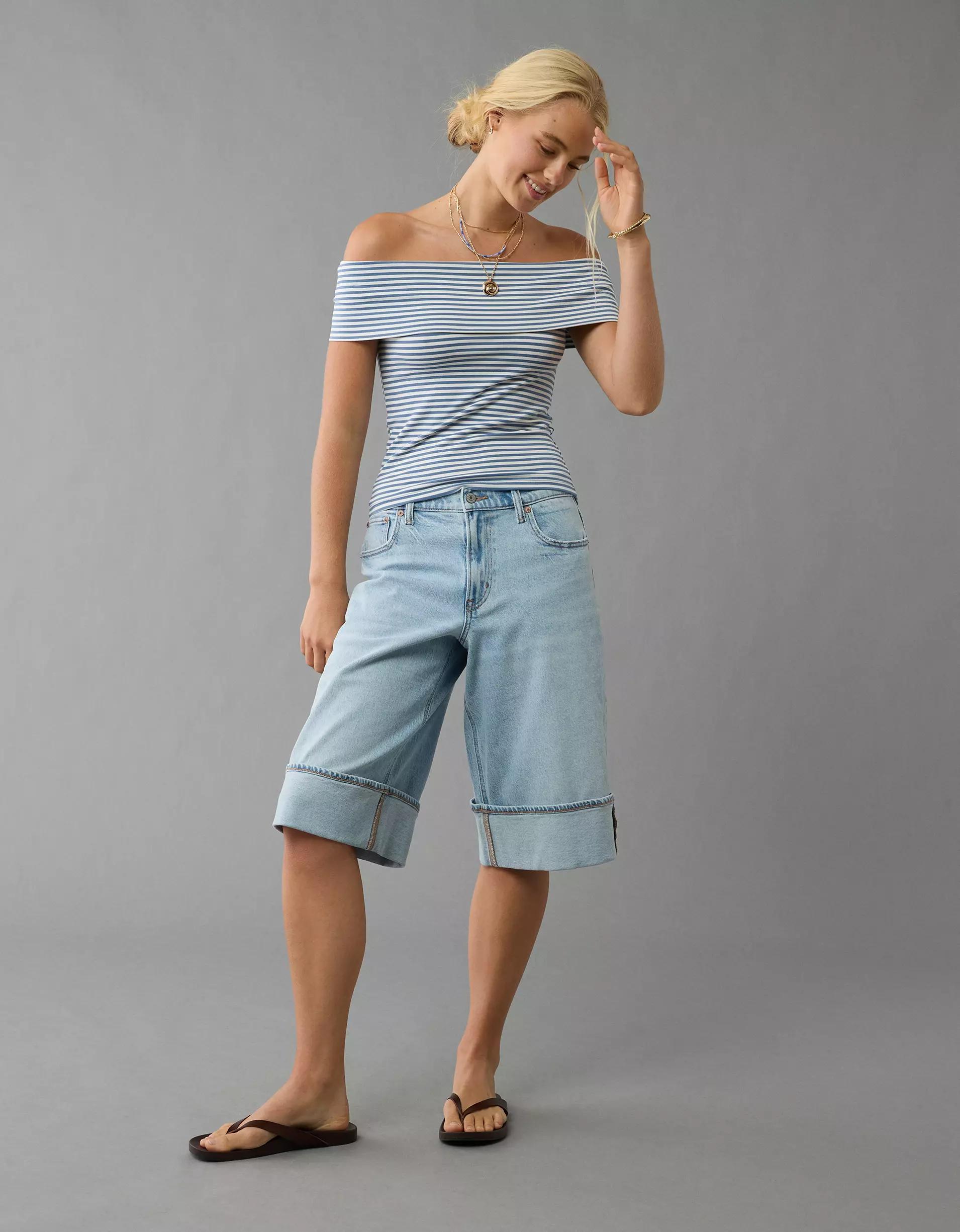 AE Off The Shoulder Foldover Top Product Image