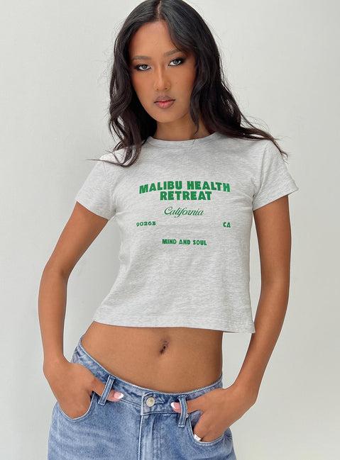 Malibu Retreat Tee Grey Product Image