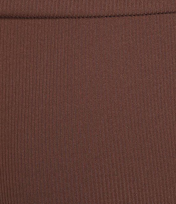 Honey & Sparkle Ribbed Mid Rise Fold Over Flare Leggings Product Image