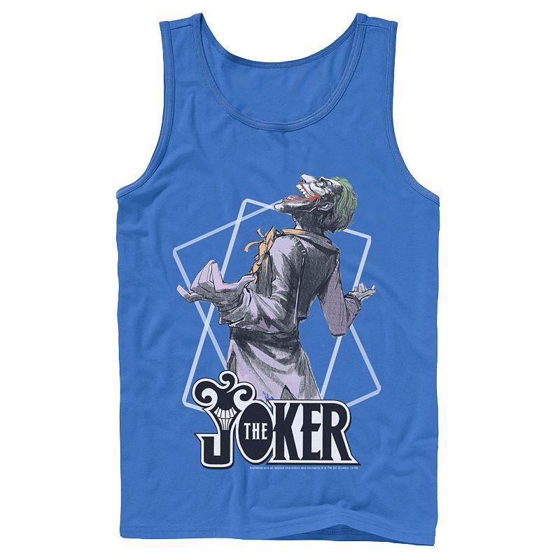 Men's DC Comics The Joker Card Outline Tank Top,  Product Image