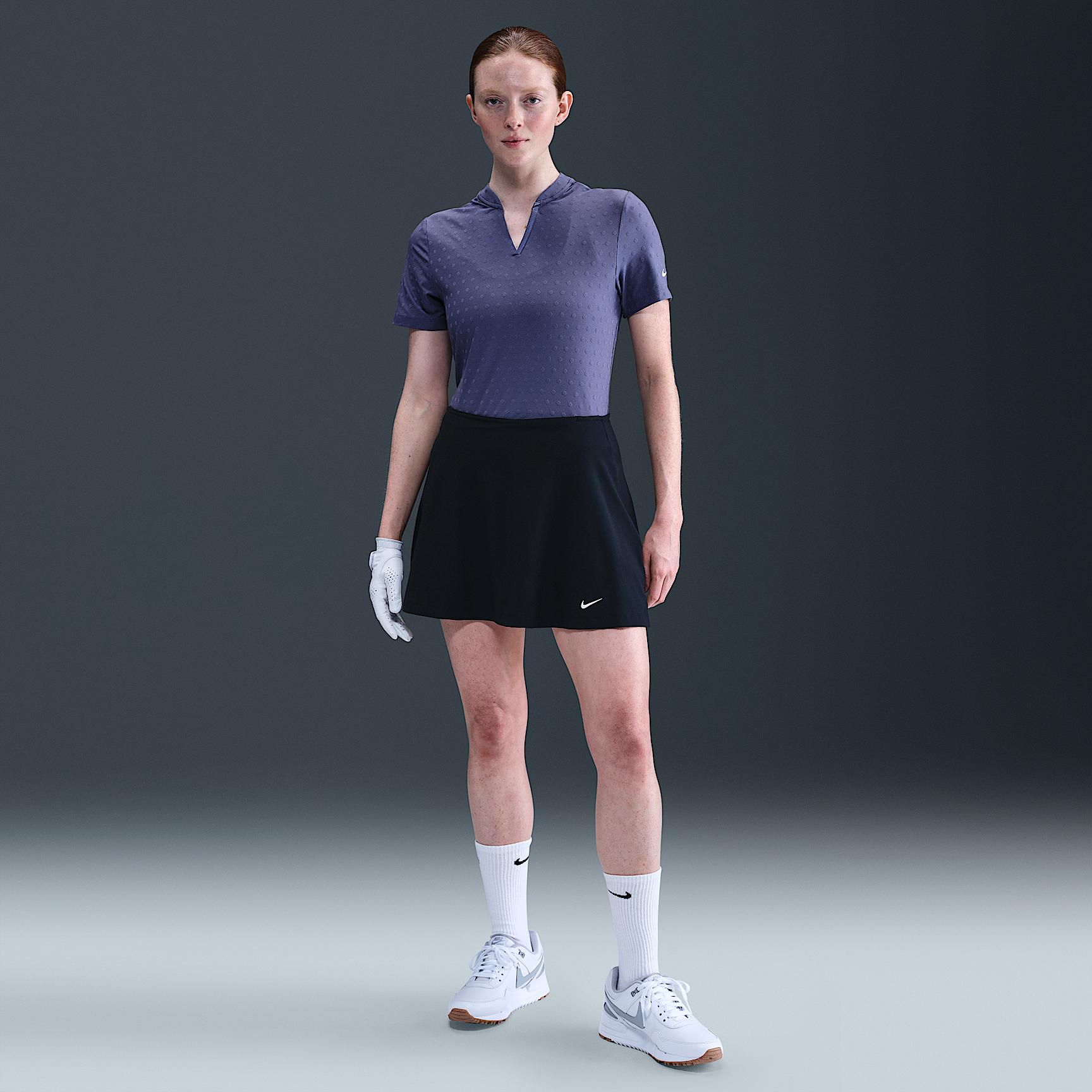 Nike Womens Tour Dri-FIT Short-Sleeve Blade Jacquard Golf Polo | FZ6302-508 Product Image