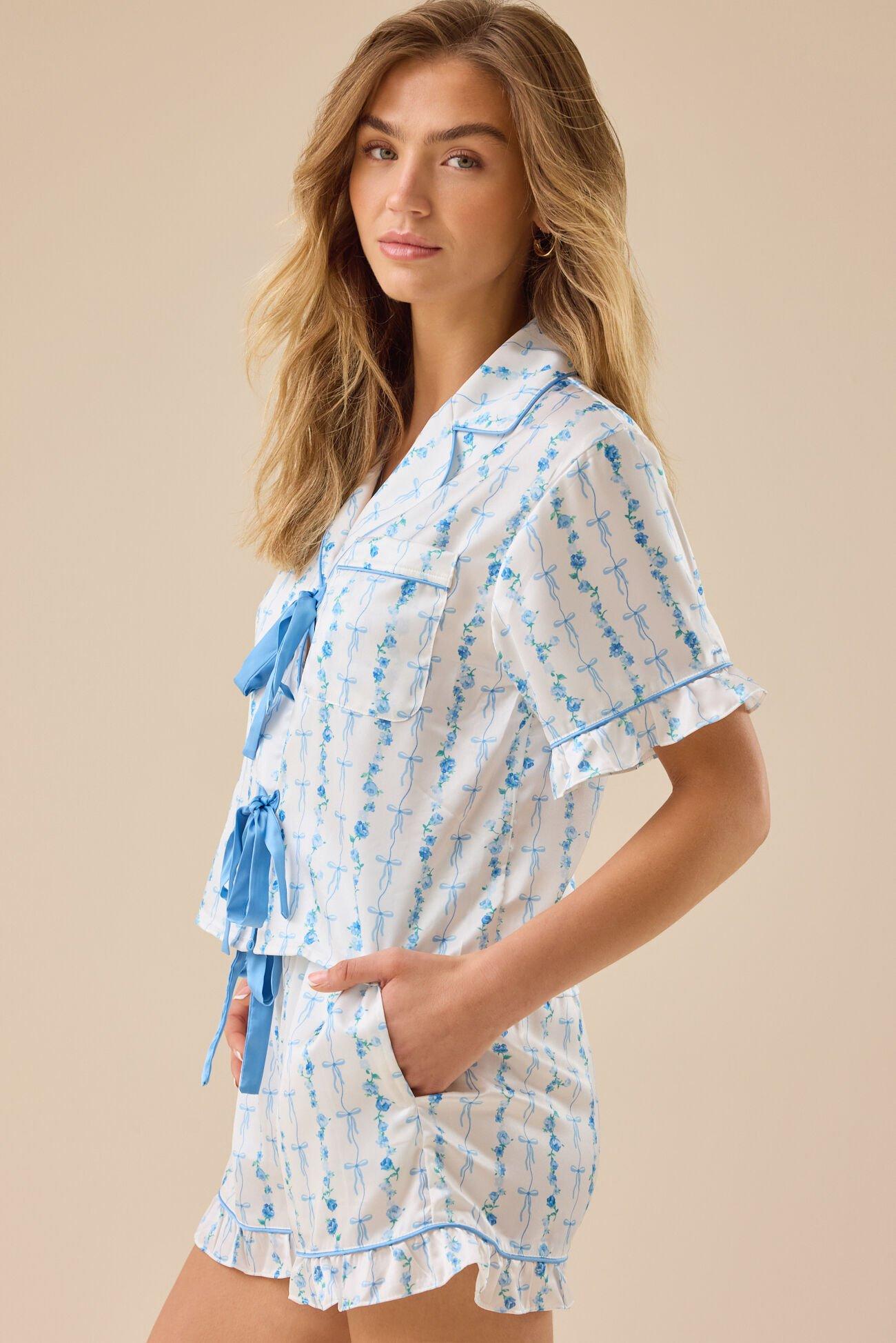 Kelyse Floral Satin Sleep Top Product Image