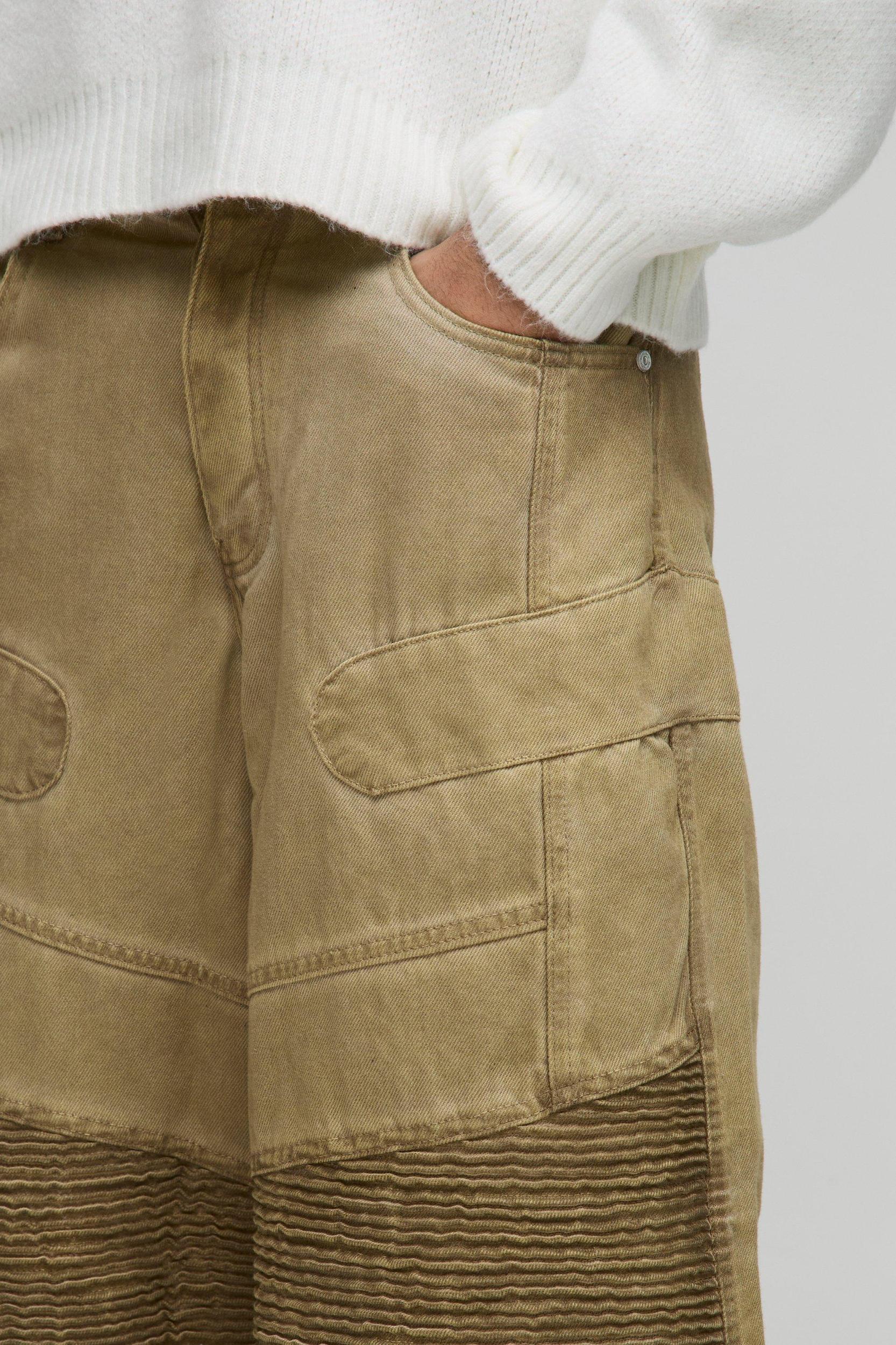 Oil Wash Extreme Baggy Biker Jeans | boohooMAN USA Product Image