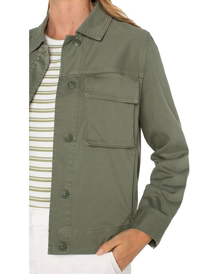 Women's Liverpool Los Angeles Button Front Cargo Jacket Product Image