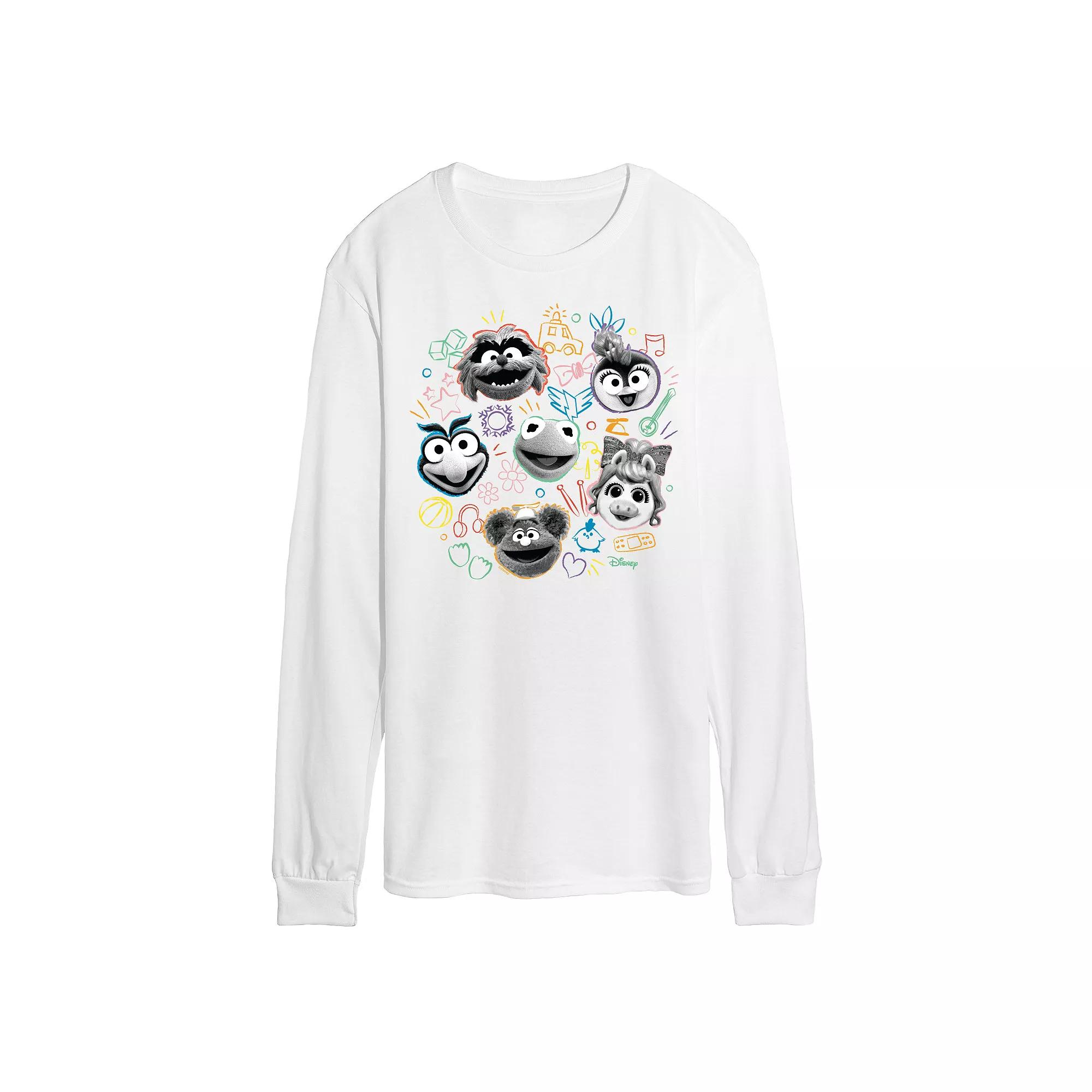 Disney's Muppets Babies Men's Faces Long Sleeve Graphic Tee,  Product Image