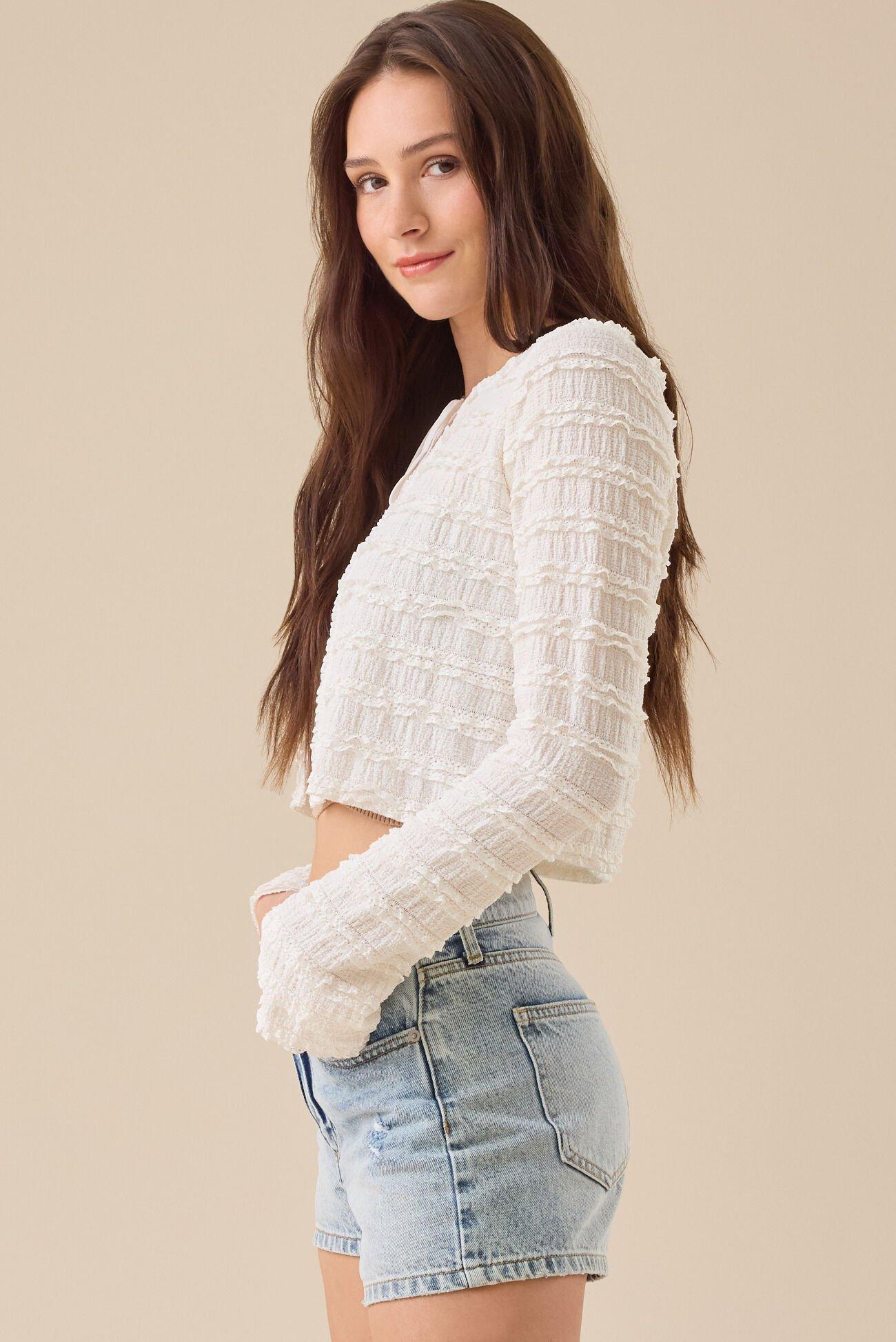 Brianna Lace Ruffle Top Product Image