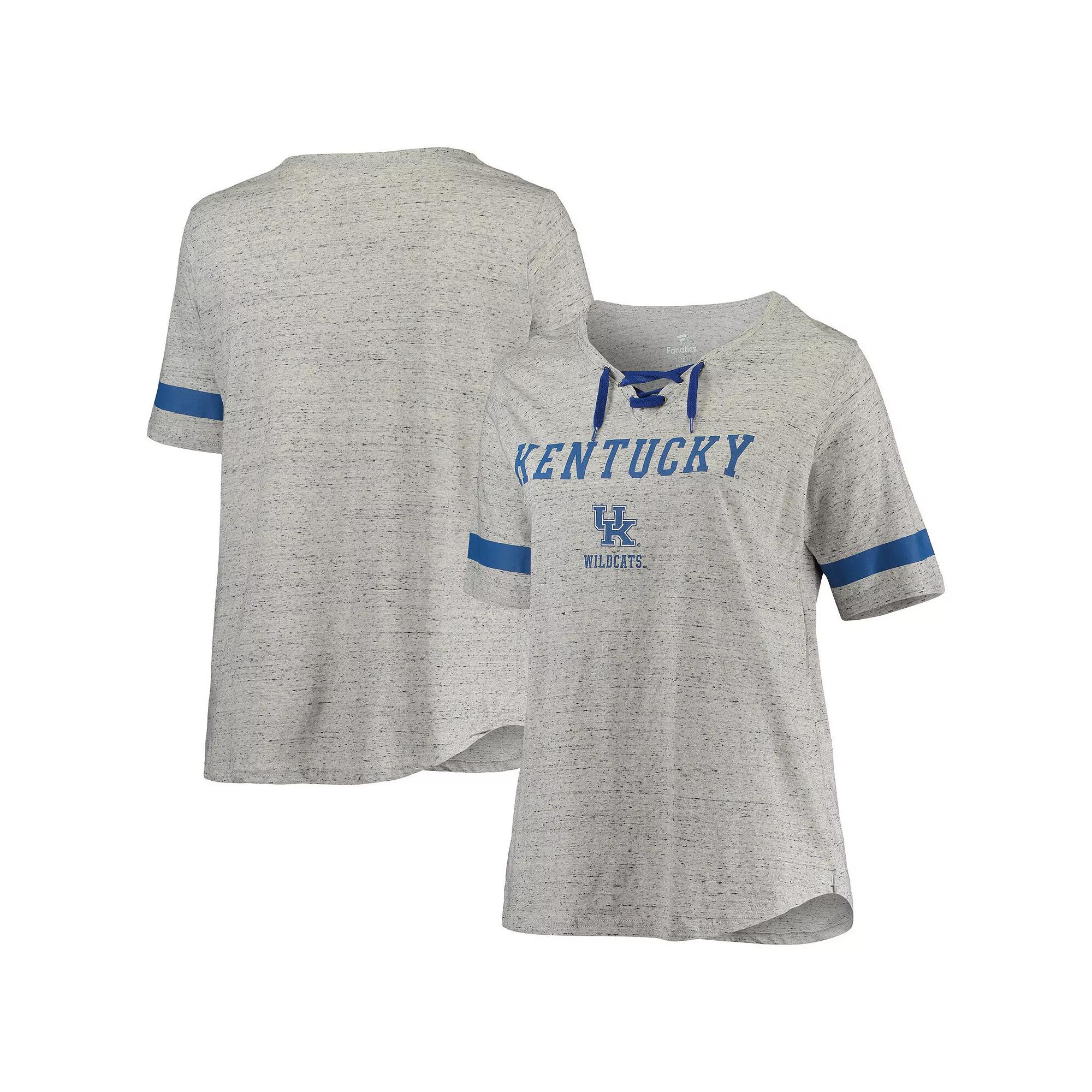 Women's Heathered Gray/Royal Kentucky Wildcats Plus  Product Image