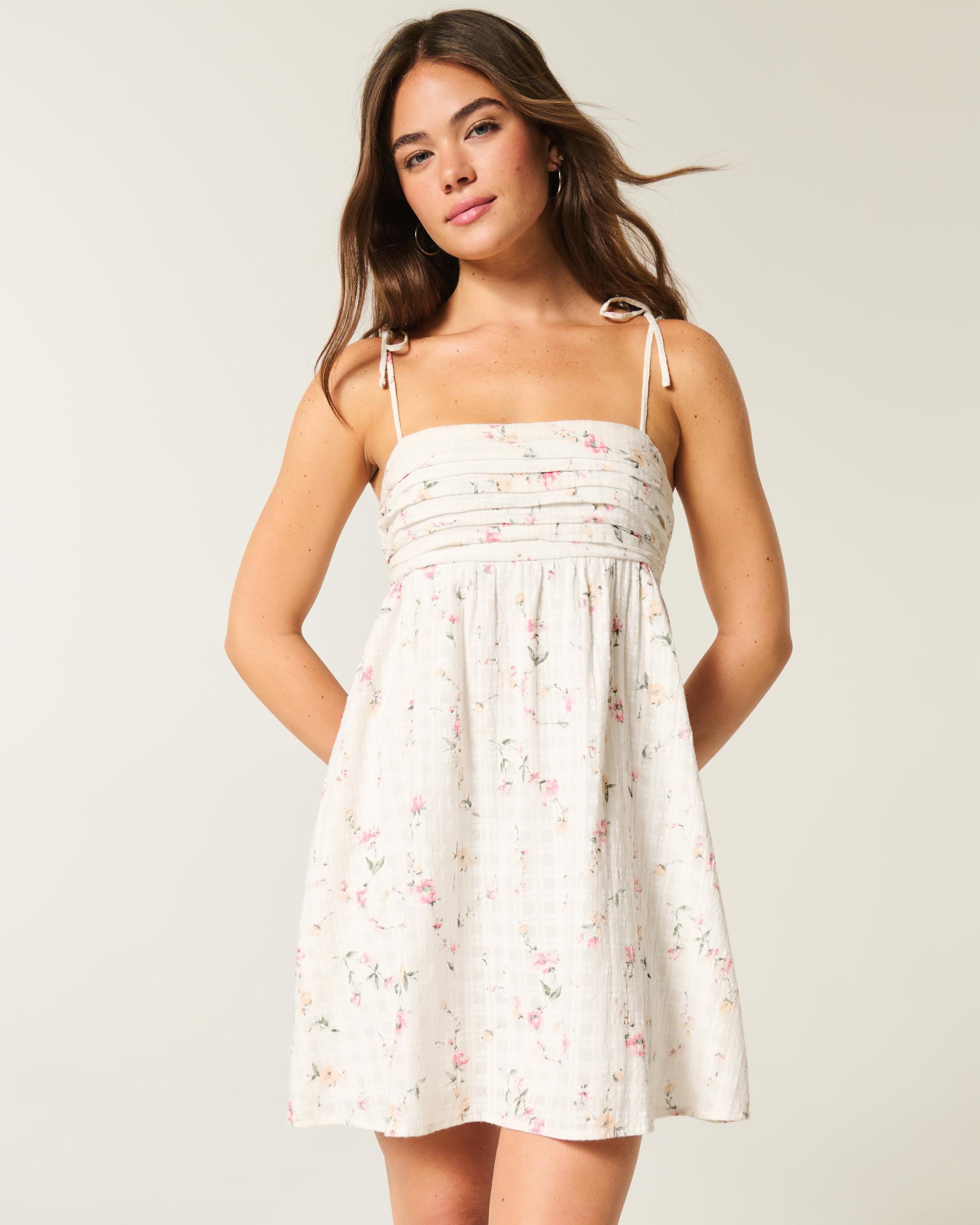 Babydoll Tie-Strap Mini Dress Product Image