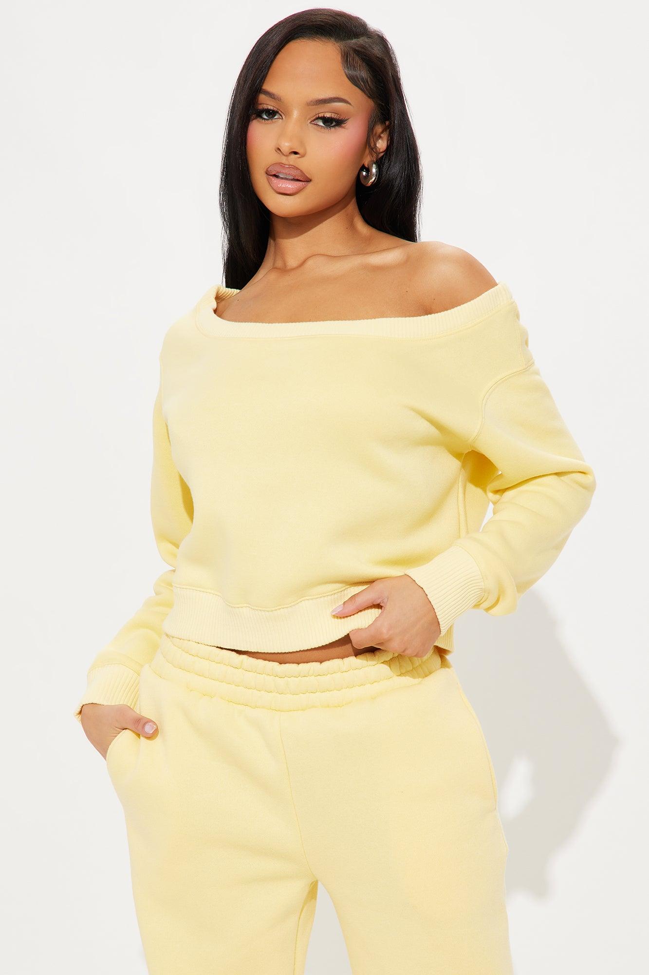 Sammie Fleece Pant Set - Yellow Product Image