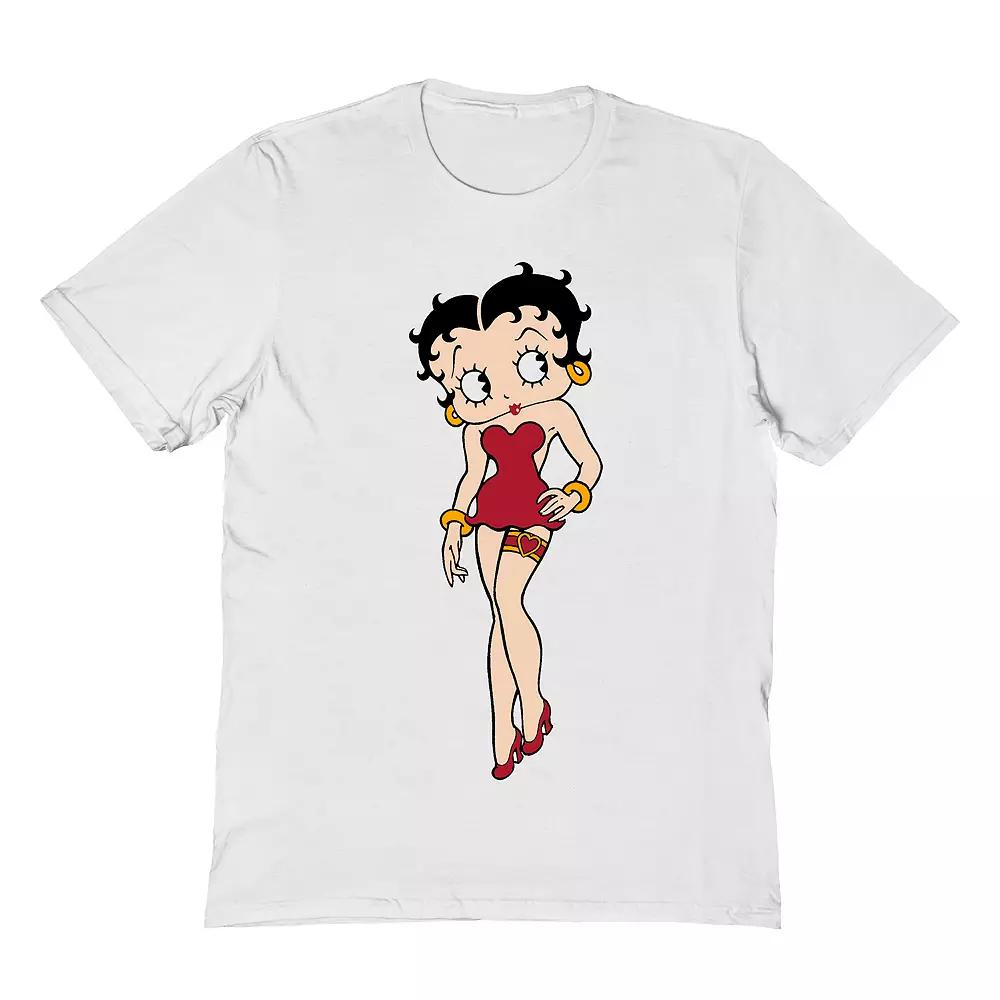 Men's Betty Boop T-Shirt, Size: Large, White Product Image