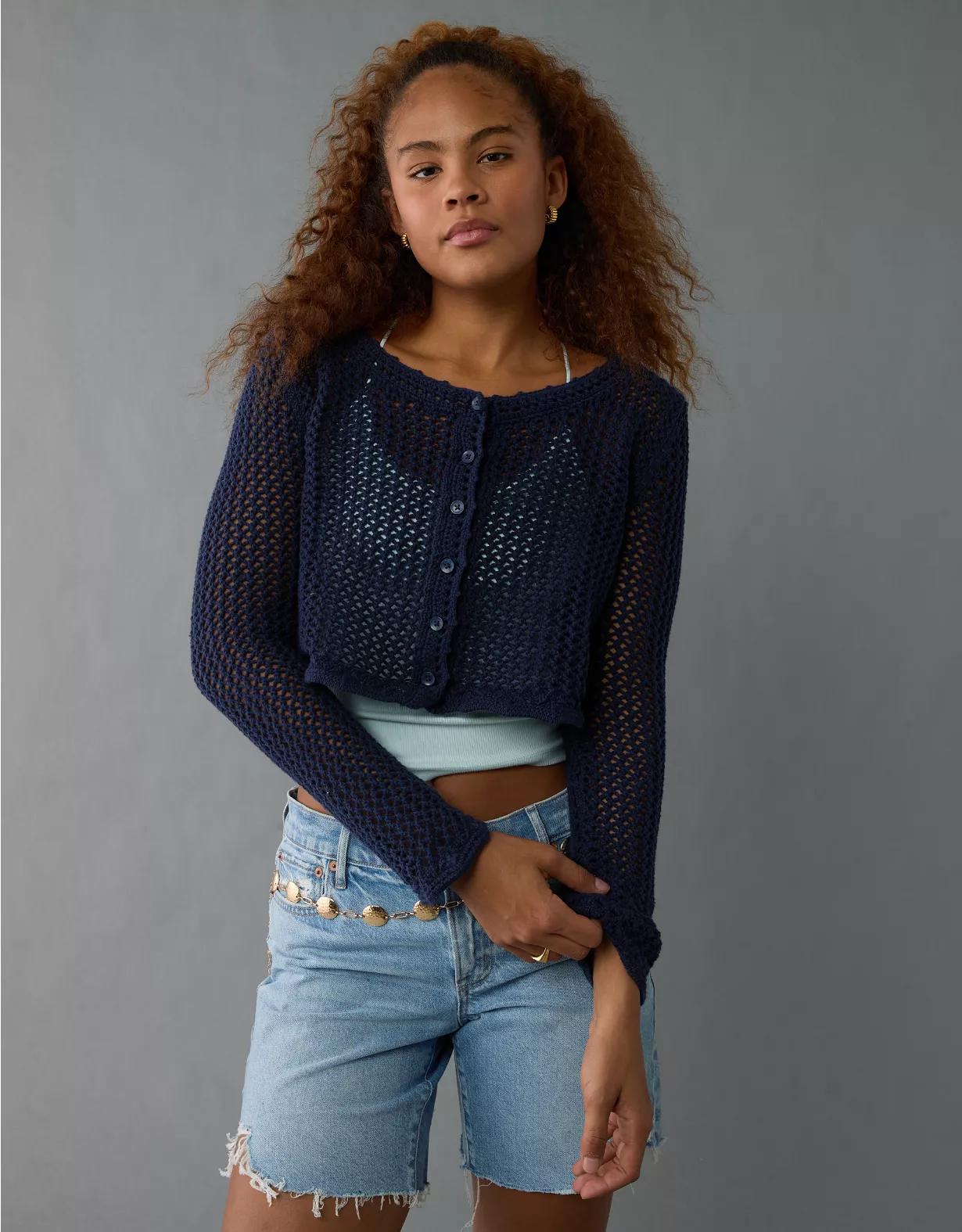 AE Open Stitch Cardigan Product Image