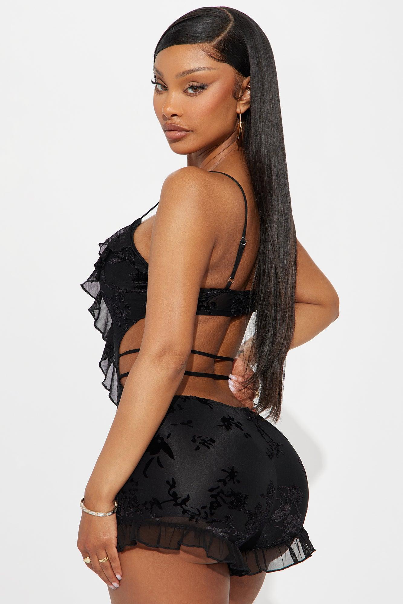 Ballie Burnout Mesh Romper - Black Product Image