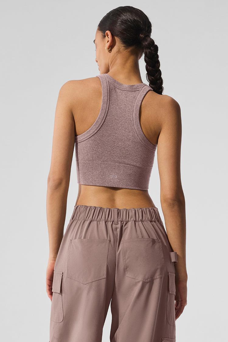 Seamless Delight High Neck Bra - Mushroom Heather Product Image