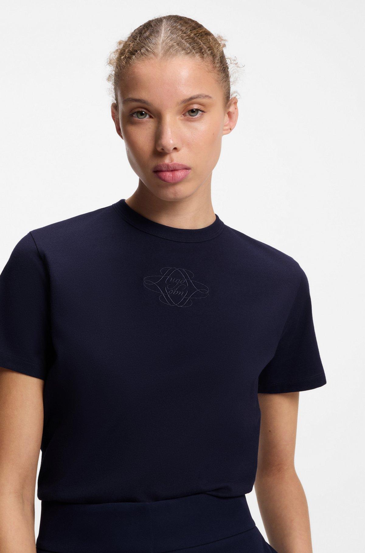 Cotton T-shirt with embroidered logo Product Image