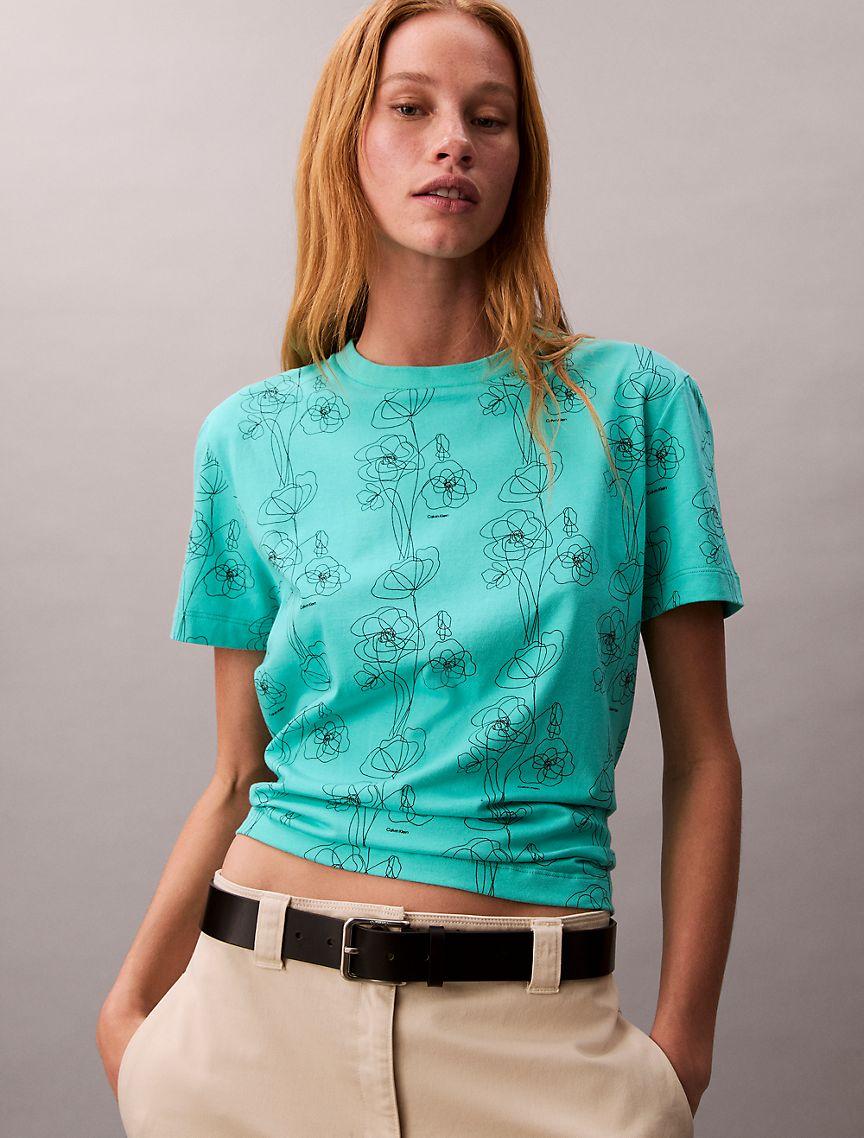 Allover Floral Print Classic T-Shirt  Product Image