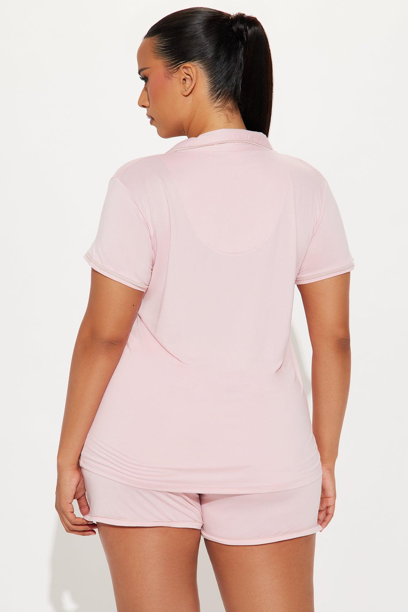 I Heart My Bed PJ Short Set - Pink Product Image