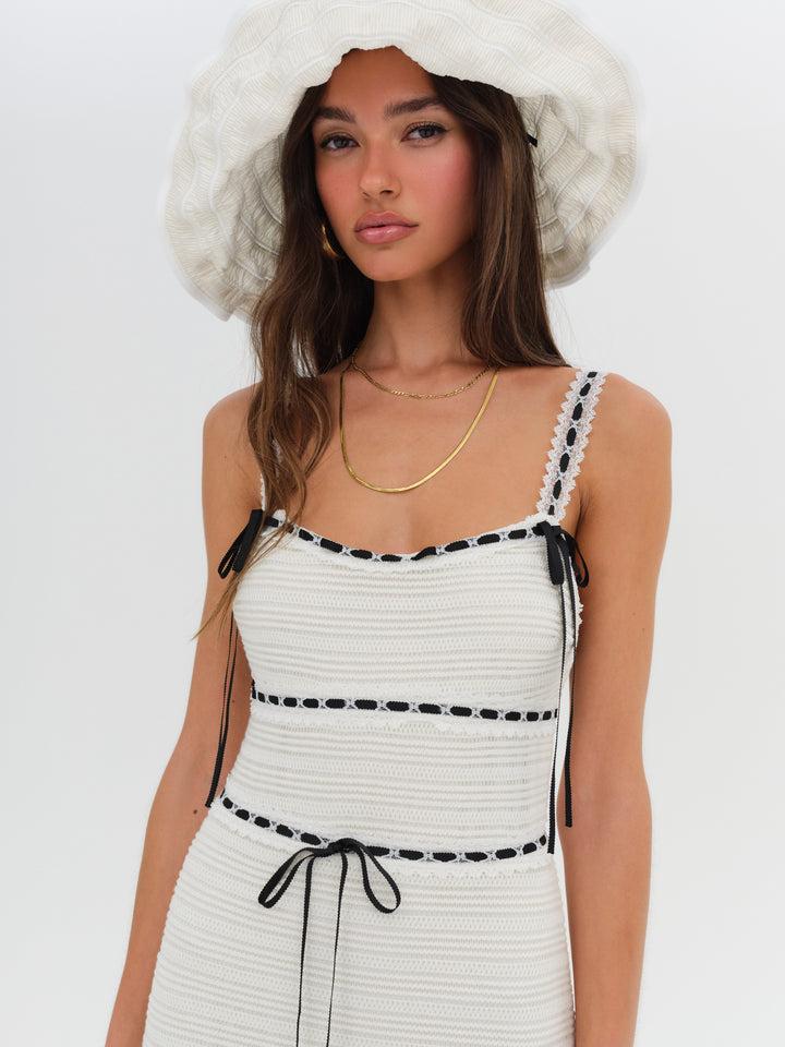 Mayfair Crochet Maxi Dress — Ivory Product Image