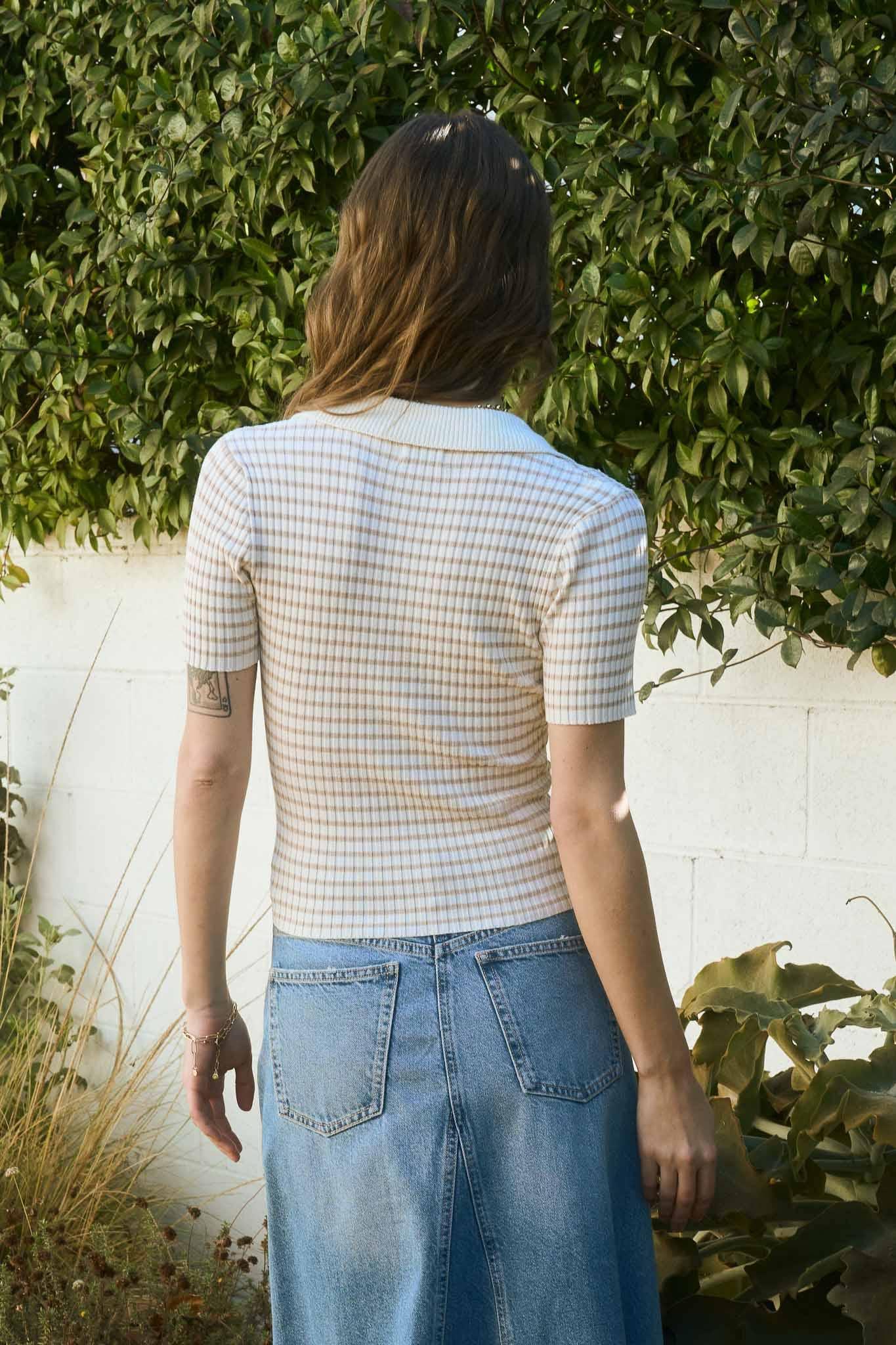 Collared Knit Top Product Image