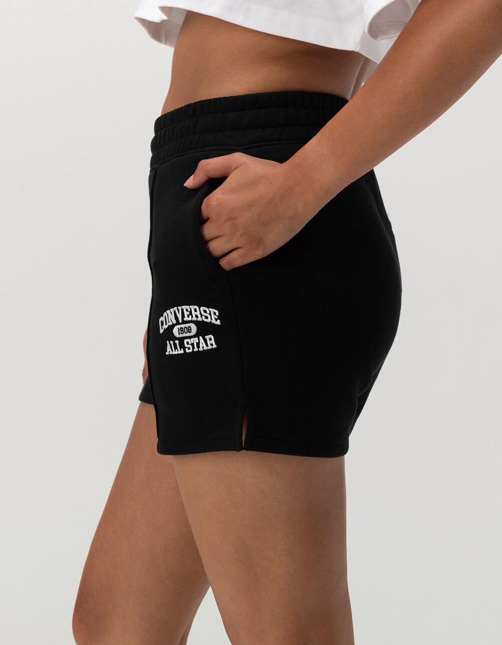 CONVERSE Retro Chuck Taylor Womens Terry Shorts - BLACK Product Image