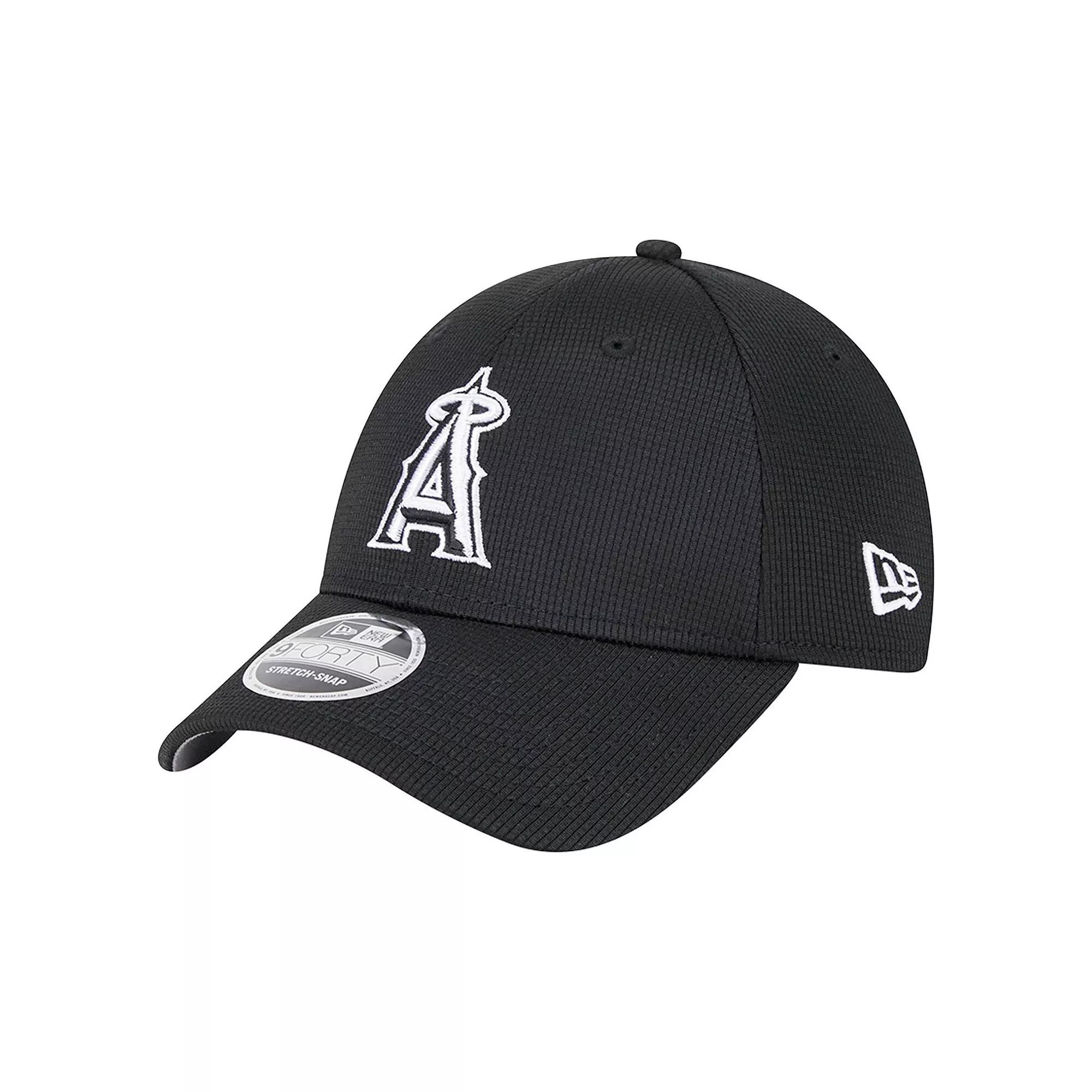 Men's New Era Black Los Angeles Angels Pivot 9FORTY Adjustable Hat Product Image