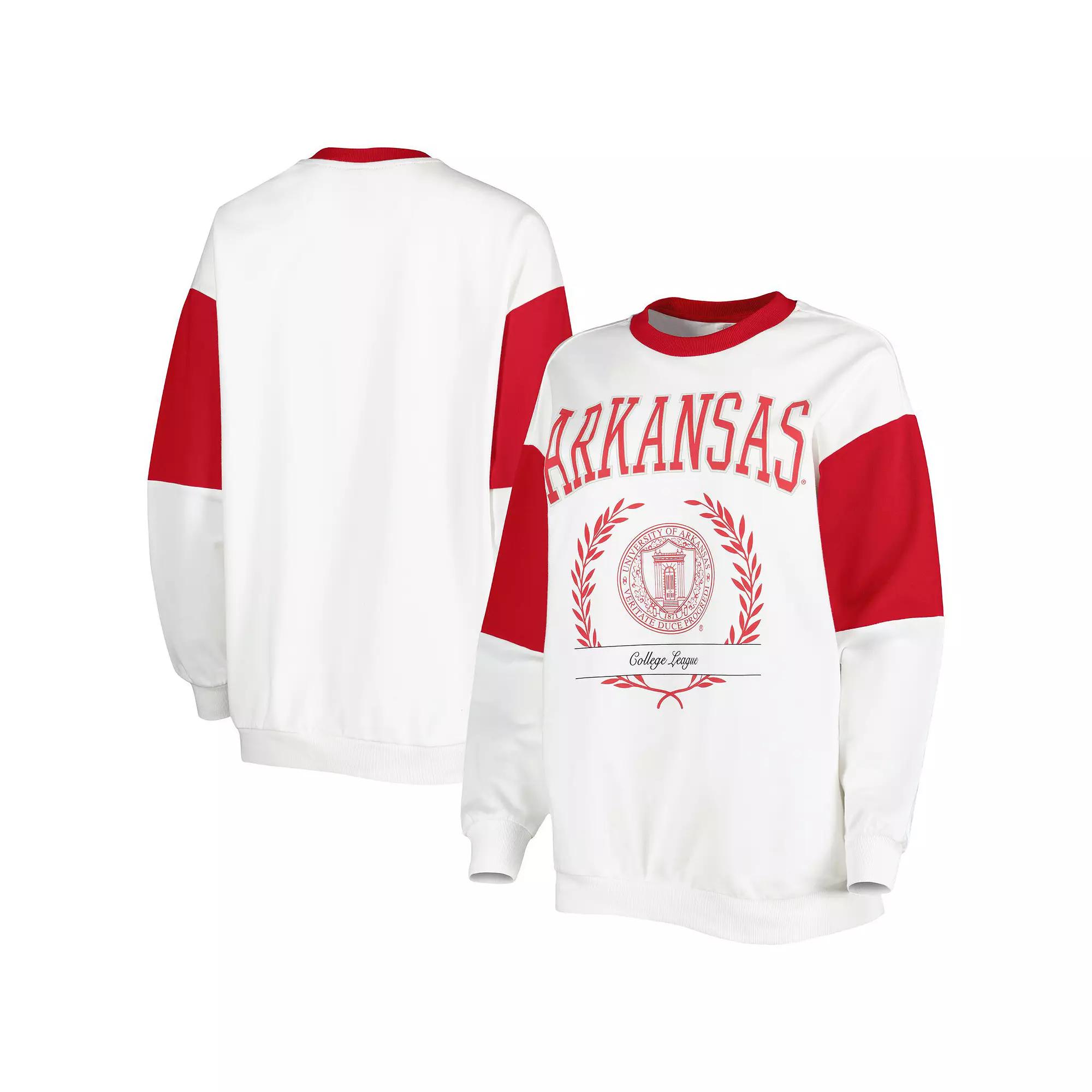 Women's Gameday Couture White Arkansas Razorbacks It's A Vibe Dolman Pullover Sweatshirt, Size: Medium Product Image