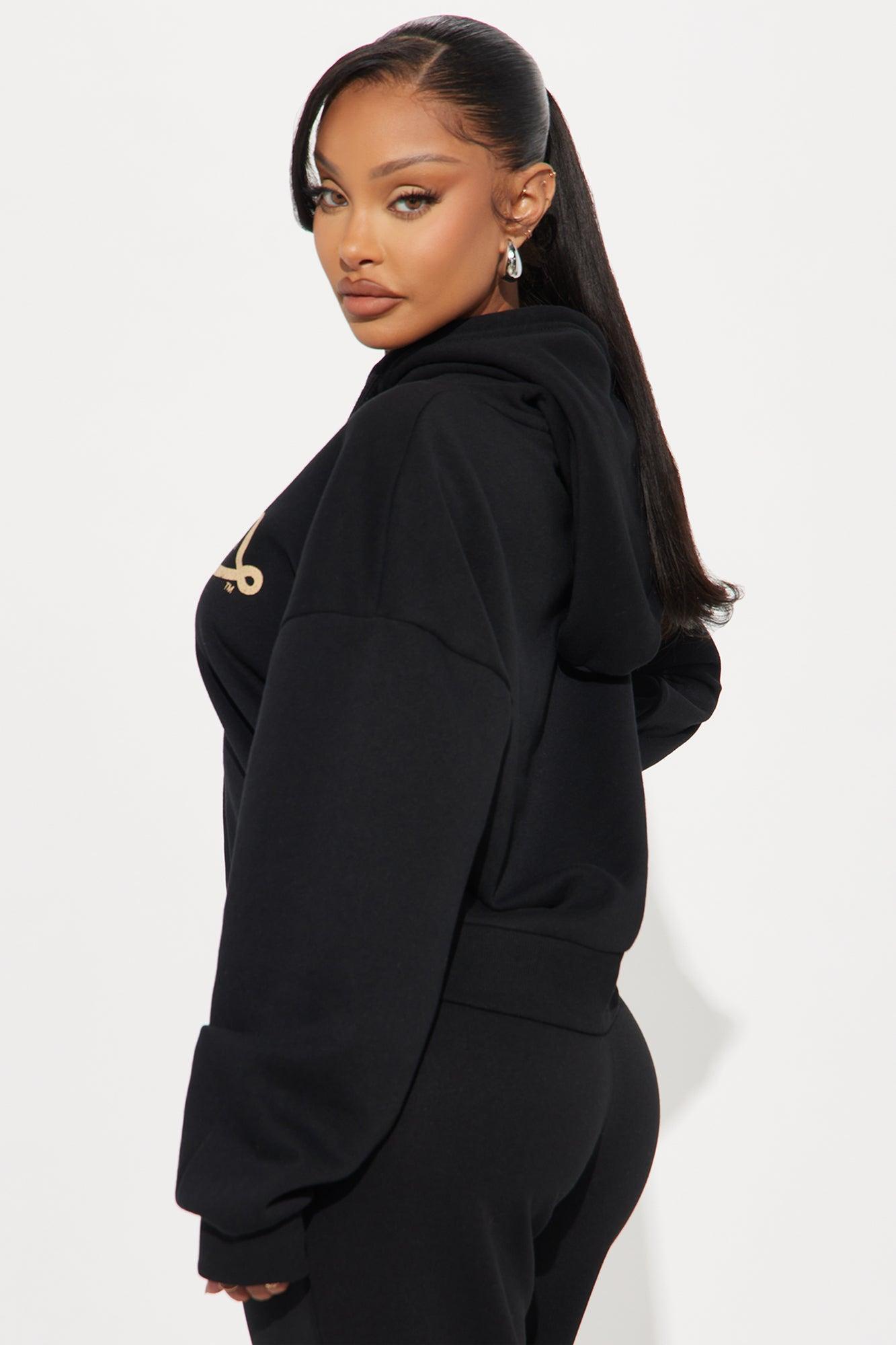 Von Dutch Vintage Cropped Hoodie - Black Product Image