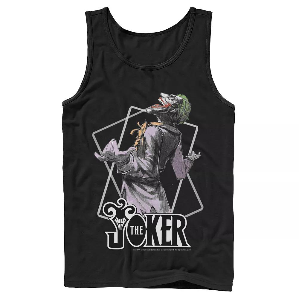 Men's DC Comics The Joker Card Outline Tank Top,  Product Image