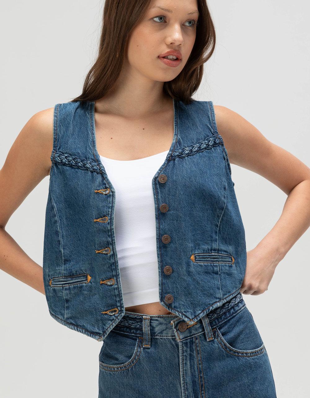 LEVI'S Premium Braided Womens Vest - Big Yikes - MEDIUM INDIGO Product Image