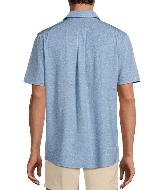 Rowm Big & Tall Performance Rec + Relax Short Sleeve Solid Textured Shirt Product Image