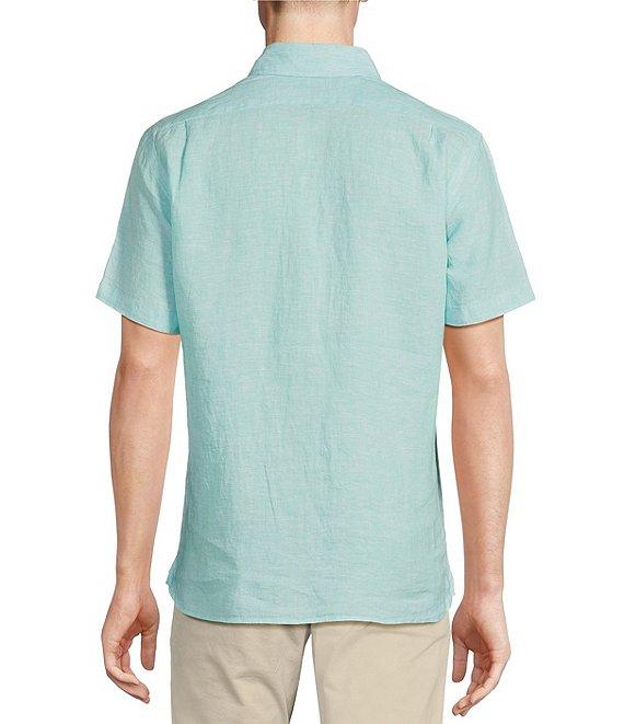 Cremieux Blue Label Solid Linen Short Sleeve Woven Shirt Product Image