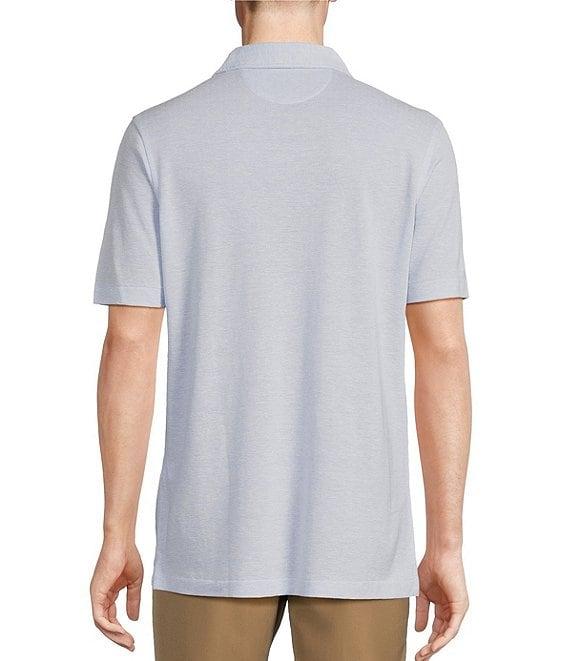 Daniel Cremieux Signature Label Jersey Solid Textured Jacquard Short Sleeve Polo Shirt Product Image