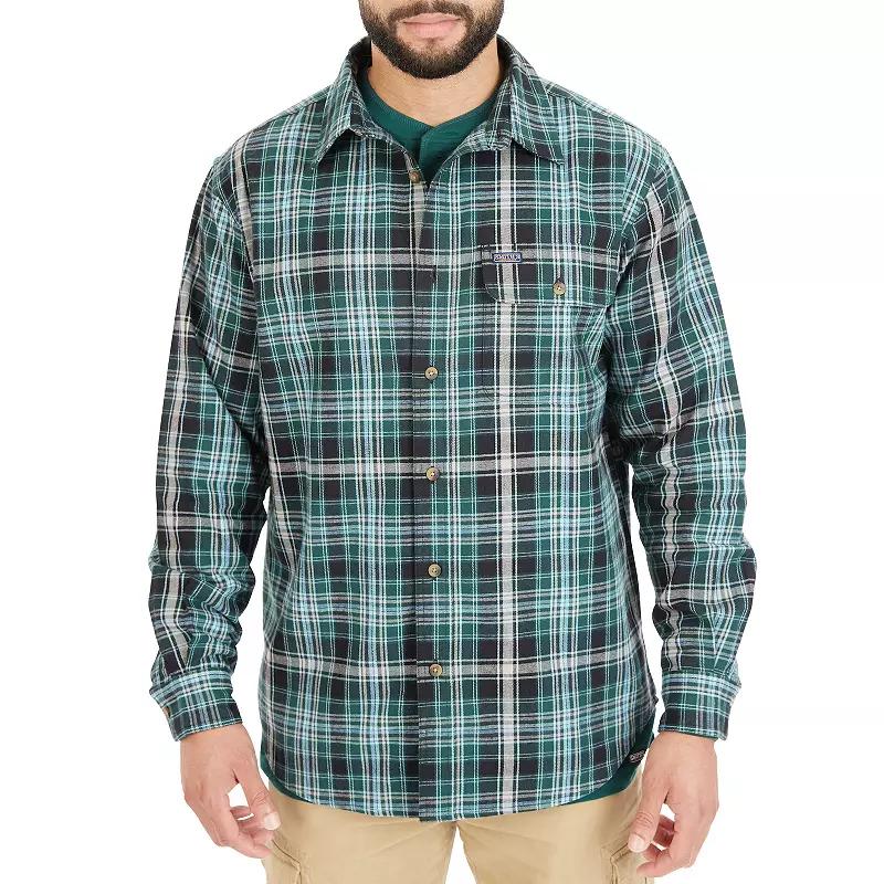 Men's Smith's Workwear Buffalo Plaid Flannel Button-Down Shirt,  Product Image