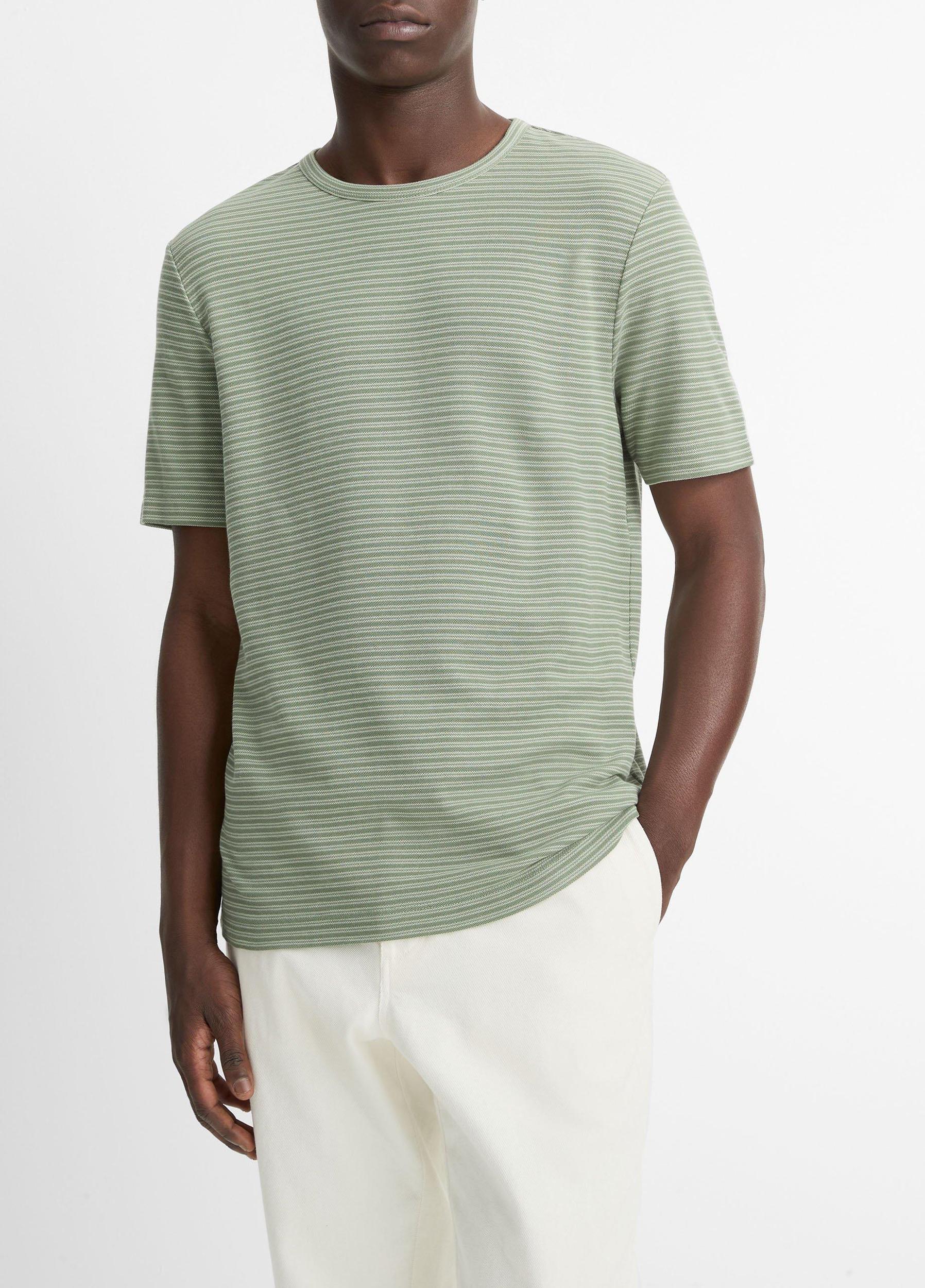 Striped Pima Cotton Piqué T-Shirt Product Image