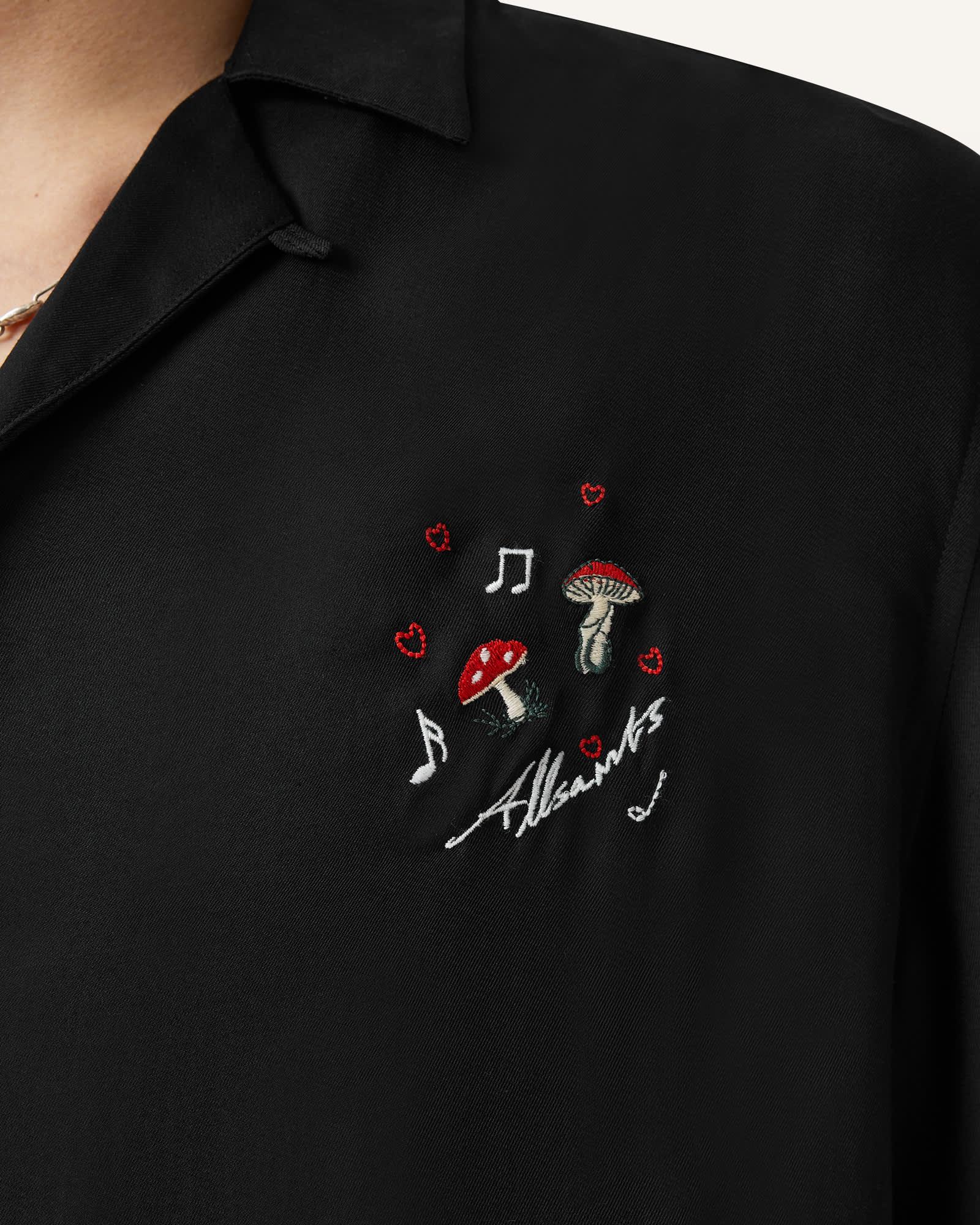 Fungi Embroidered Short Sleeve Shirt Product Image