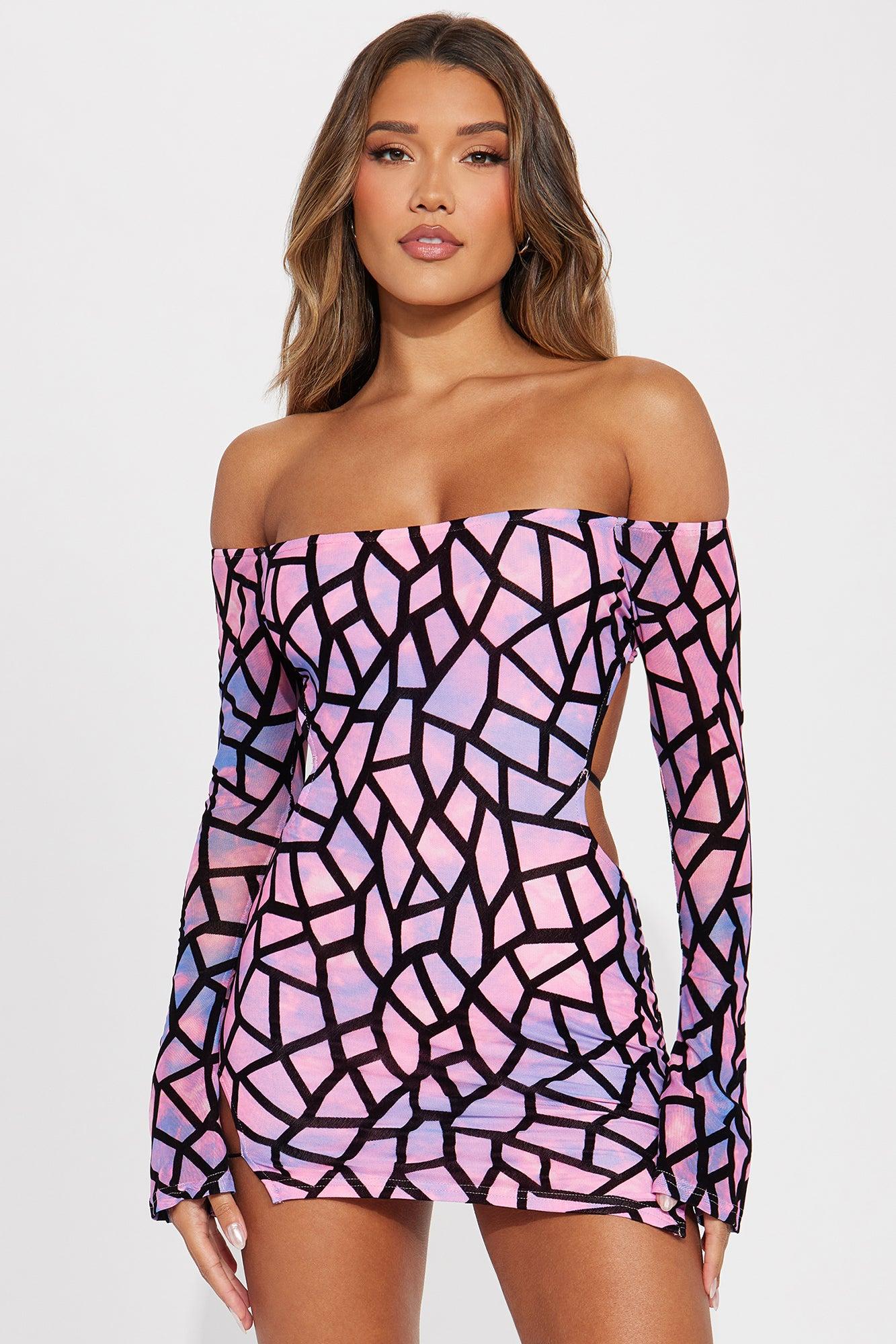 Seeing Colors Micro Mini Dress - Pink Product Image