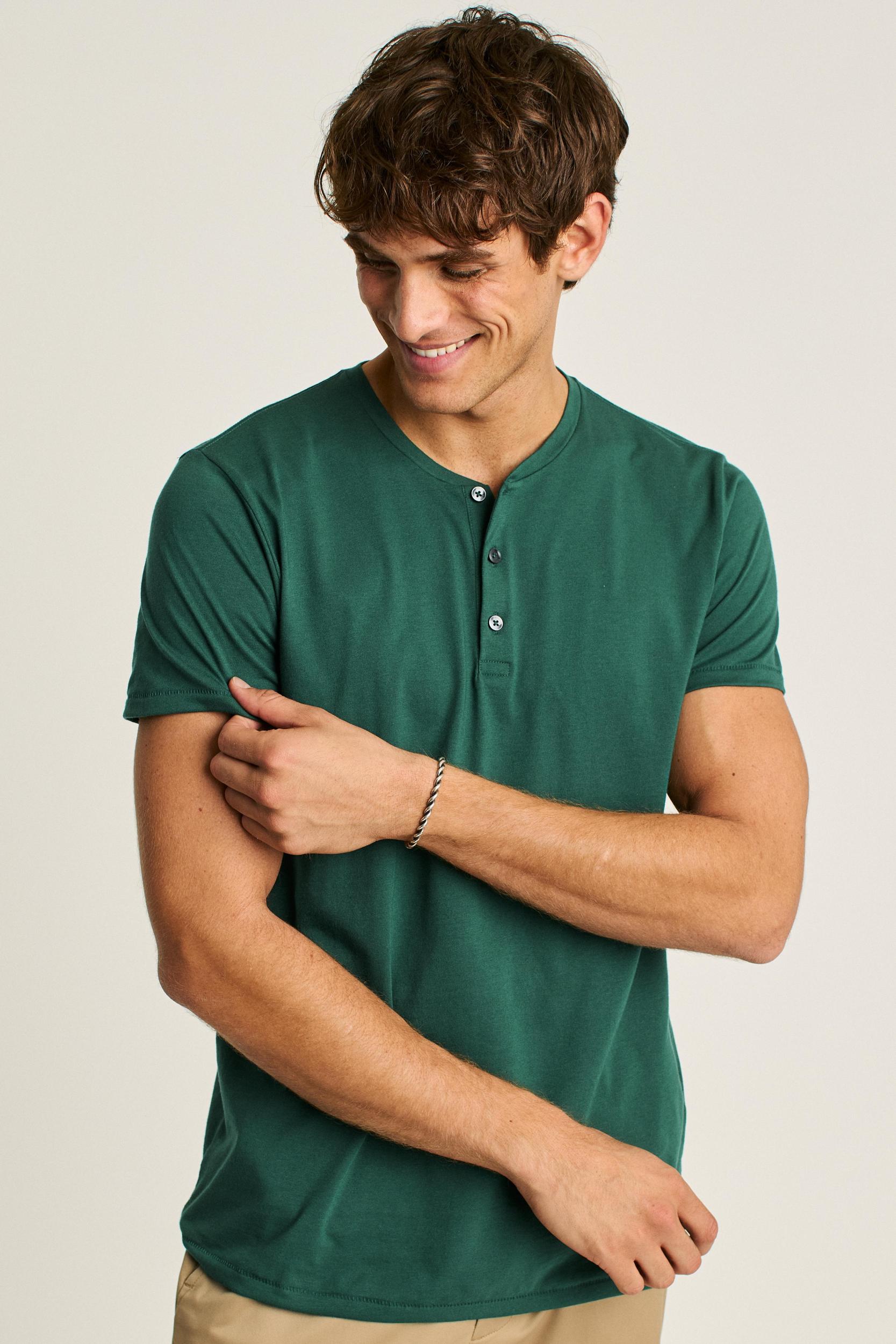 Pima Performance Short Sleeve Henley Product Image