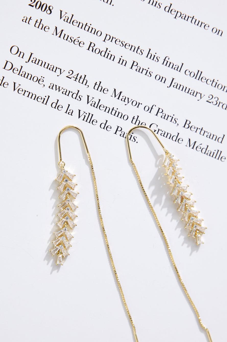 18k Gold Plated Embellish Earrings Gold Product Image