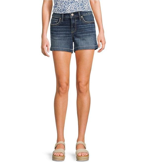 Silver Jeans Co. Elyse Mid Rise Denim Shorts Product Image
