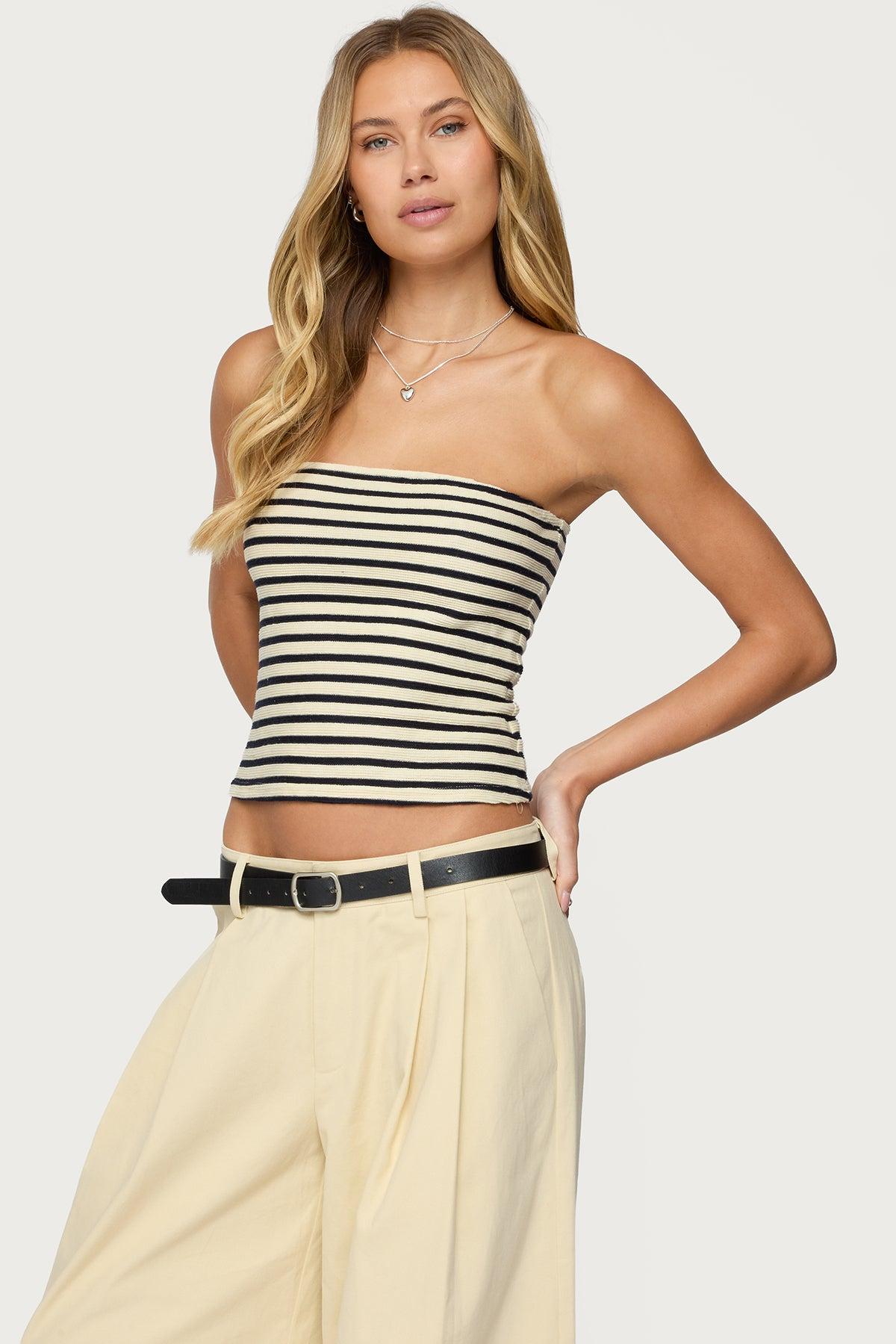 Odora Striped Tube Top Product Image