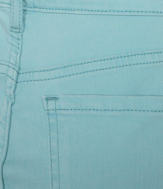 Code Bleu Soho High Rise Skinny Leg Double Waistband Frayed Cuff Capri Jeans Product Image