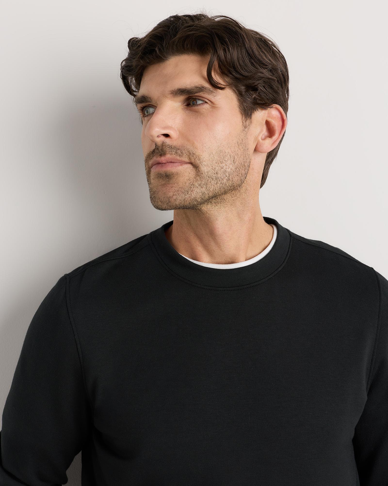 Quince | Men's Supersoft Fleece Crew Neck Alpaca Sweater Size XL, Lenzing Modal Product Image