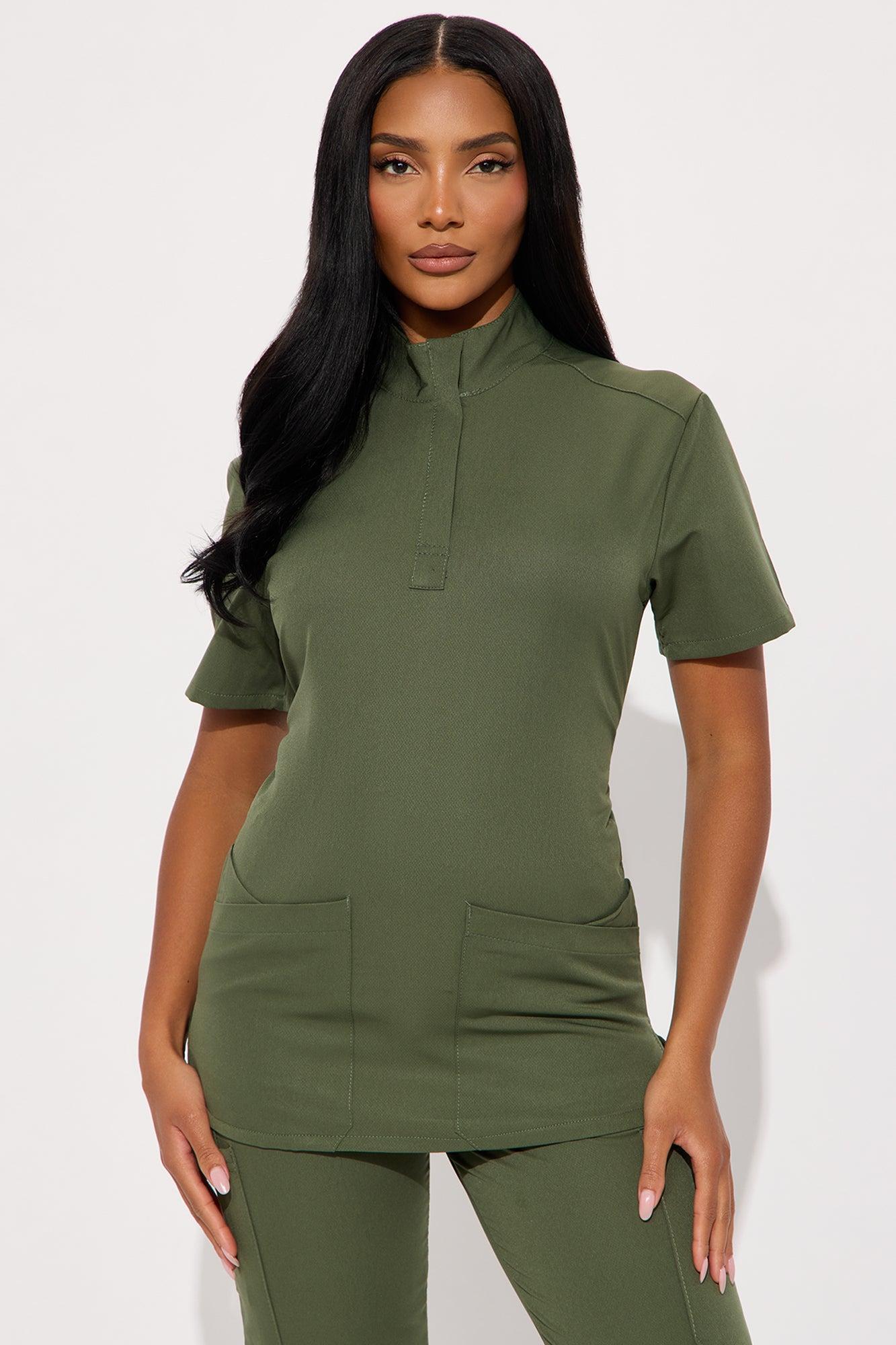 Ready For Anything 4 Way Stretch Uniform Scrub Pant Set - Olive Female Product Image