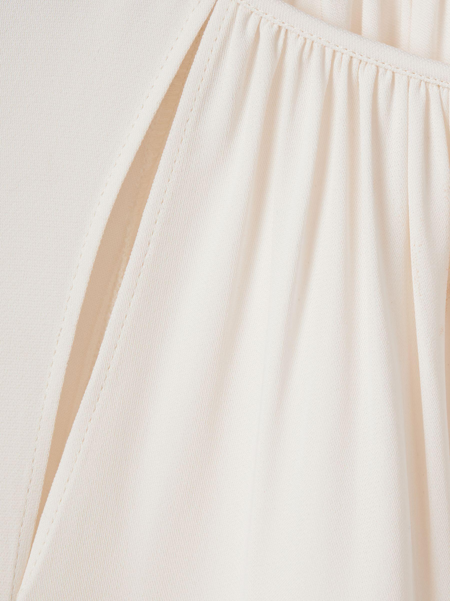 Cut-Out Flute Sleeve Blouse in Ivory Product Image