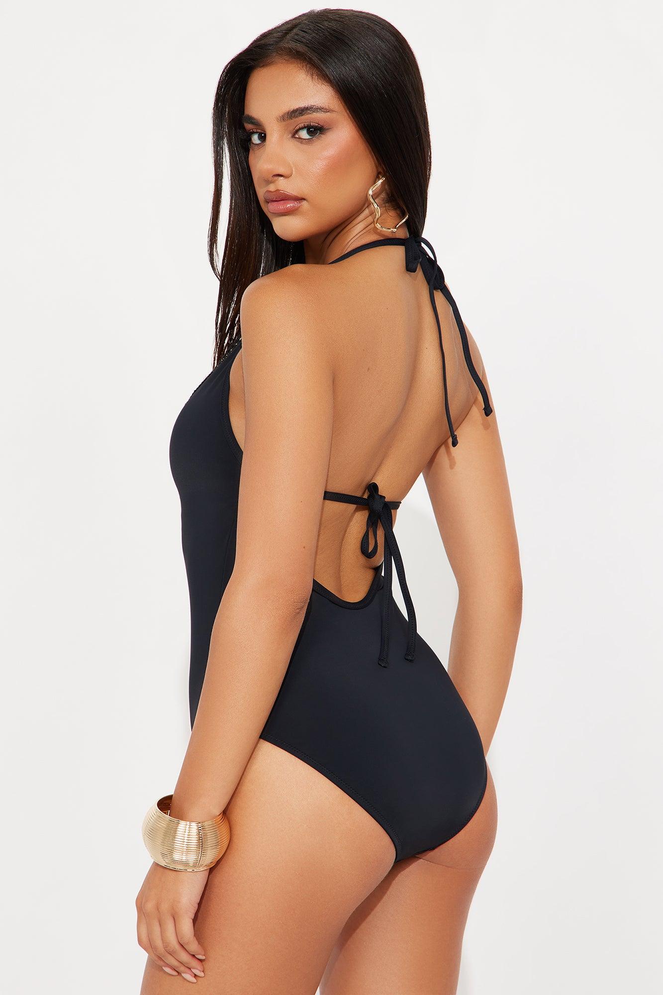 Jessica Chain 1 Piece Swimsuit - Black Product Image